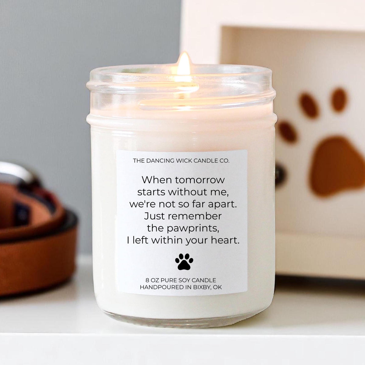 Dog Memorial Candle with Poem