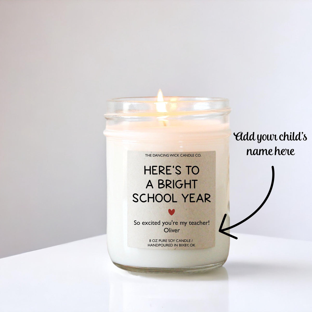 Here’s to a Bright School Year Candle
