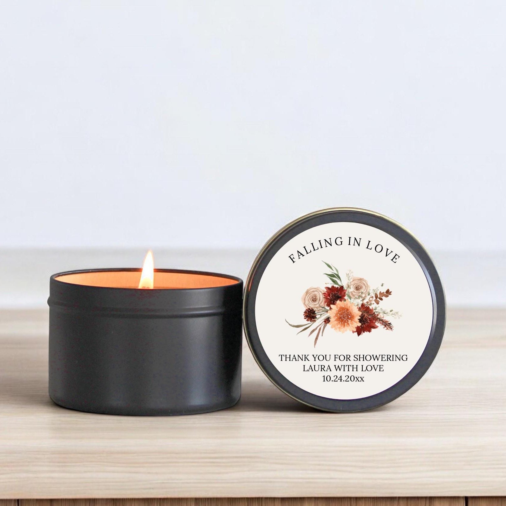 Boho Terracotta Falling in Love Favors Set of 10 Tins