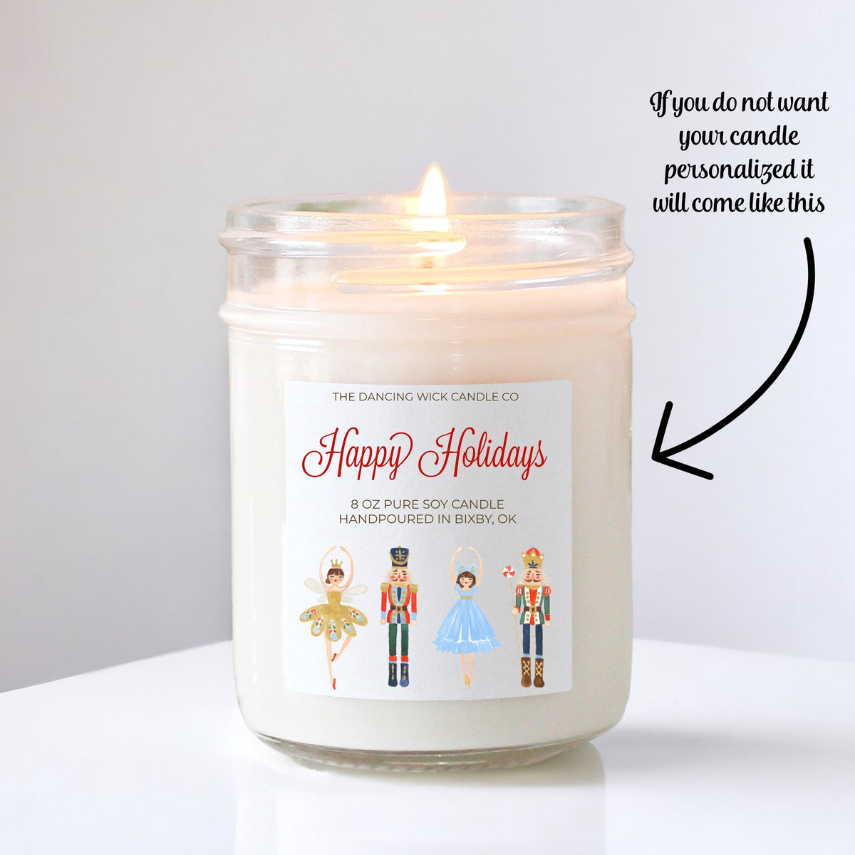 Nutcracker Christmas Candle