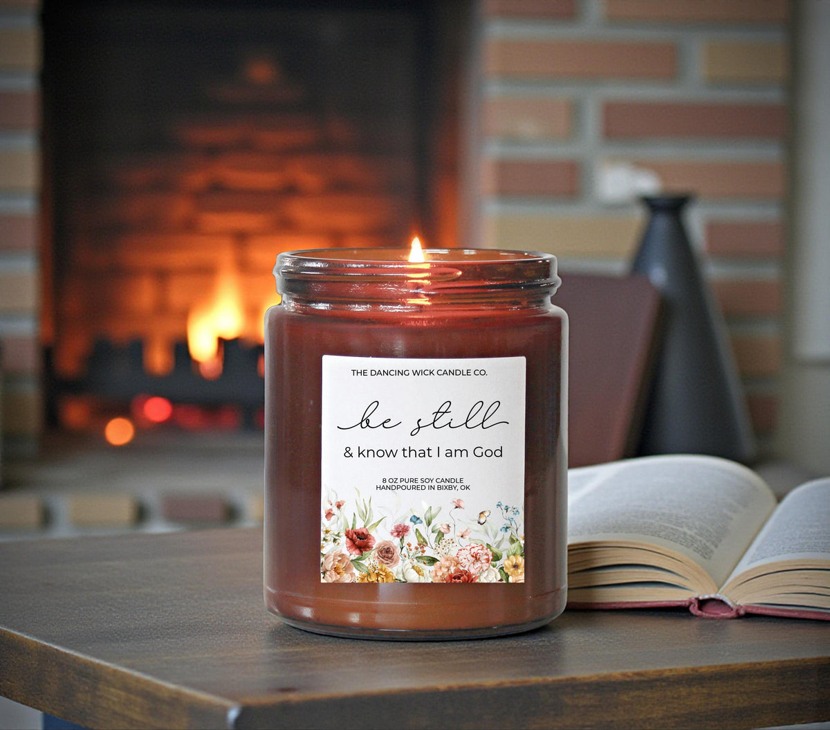 Be Still & Know That I Am God Candle Amber