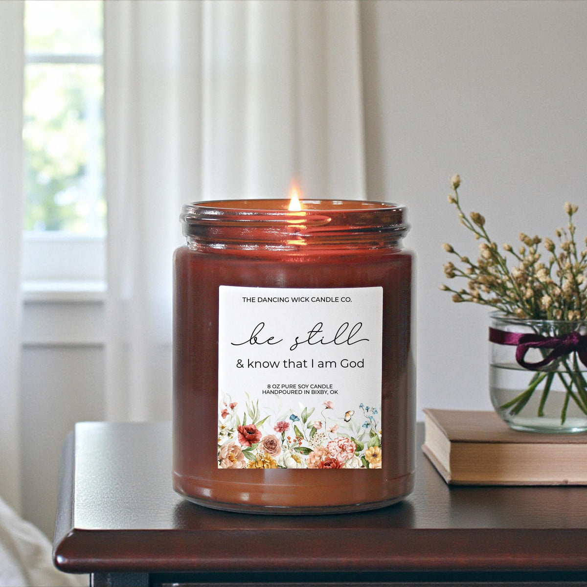 Be Still & Know That I Am God Candle Amber