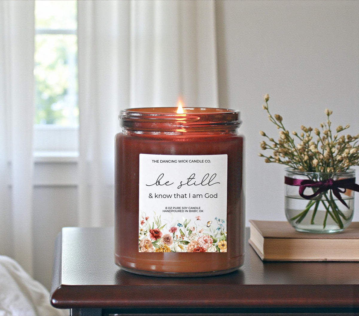 Be Still & Know That I Am God Candle Amber