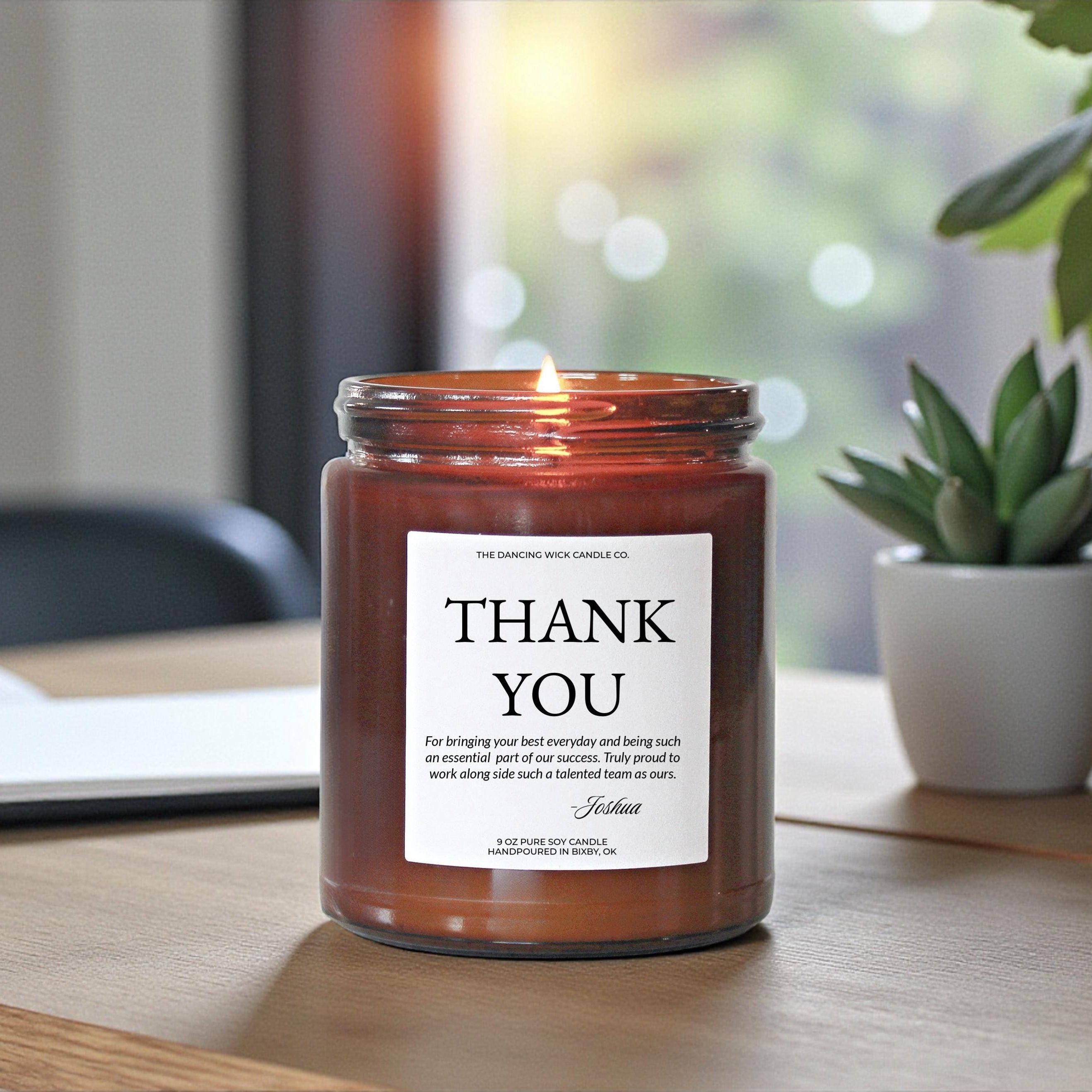 Employee Appreciation Gifts Bulk, Custom Thank You Candle for Coworkers