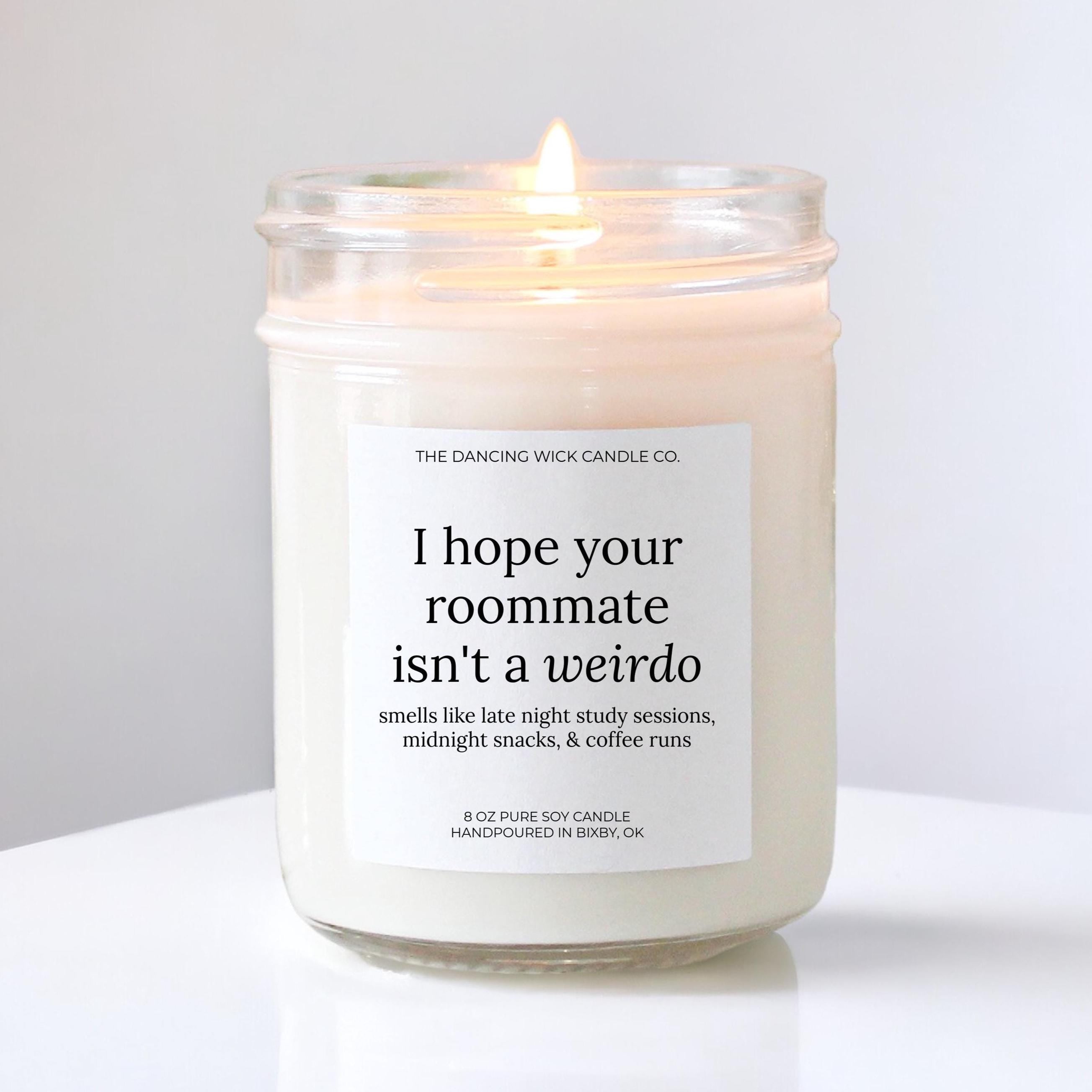 Going To College Gift Candle, Funny Roommate Gift For College Student, New Roommate Gift, First Apartment Gift, Custom Soy Candle