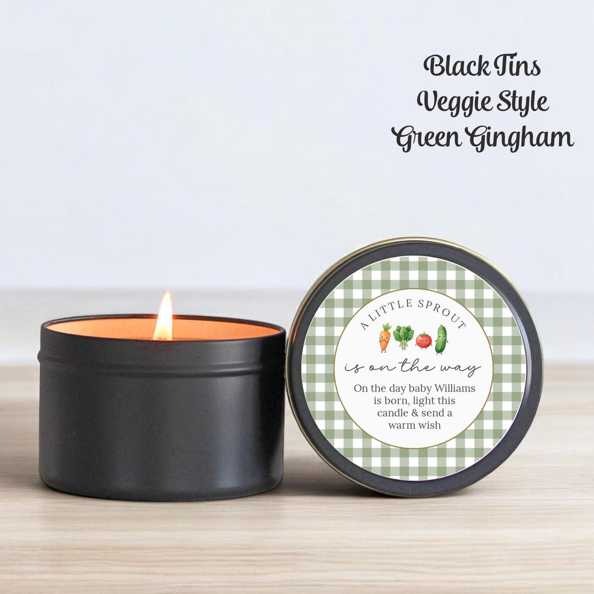 Locally Grown Baby Shower Candle Favors | Little Sprout Theme | Custom Party Favors | Bulk Set of 10 for Guests