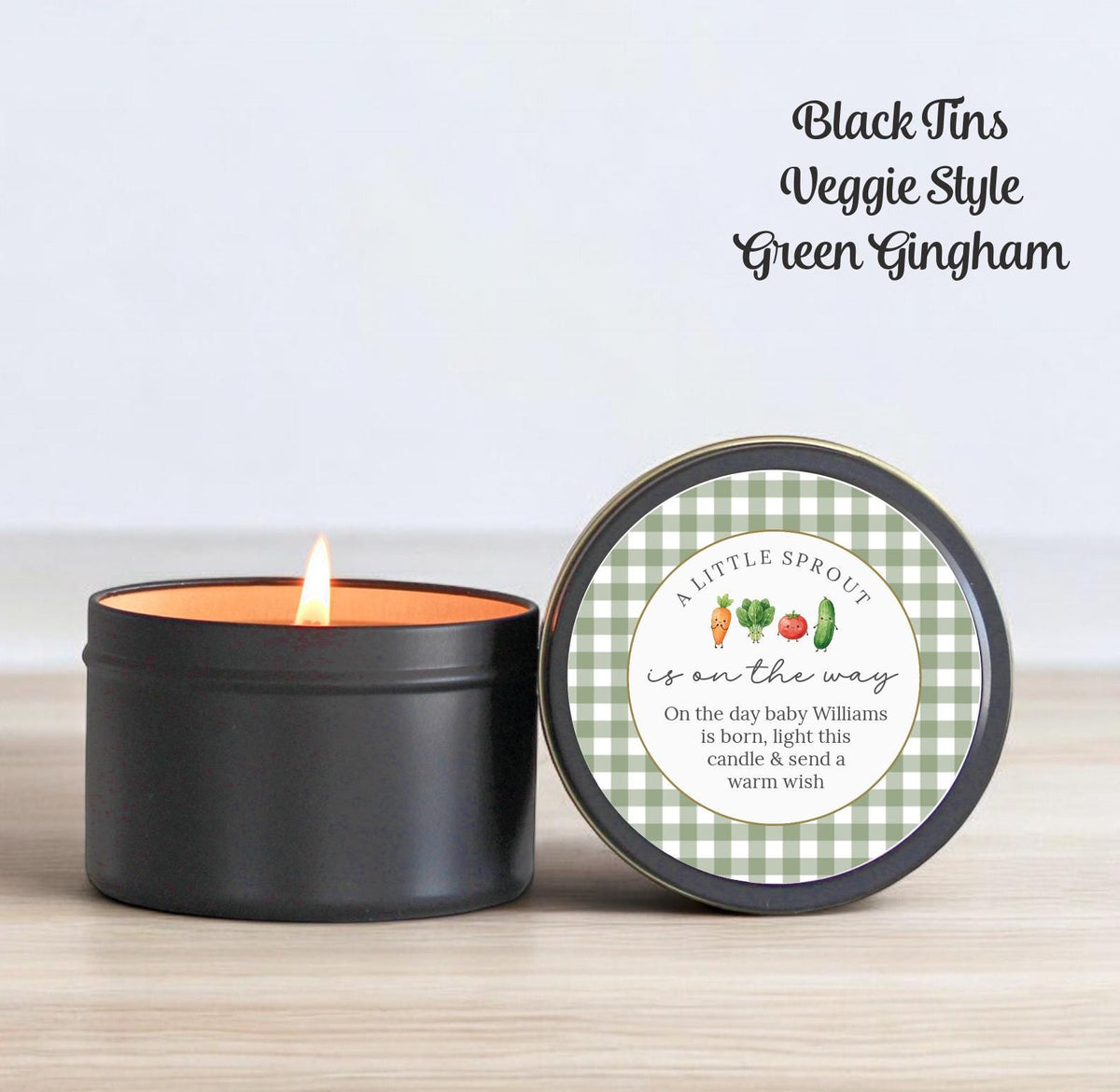 Locally Grown Baby Shower Candle Favors | Little Sprout Theme | Custom Party Favors | Bulk Set of 10 for Guests