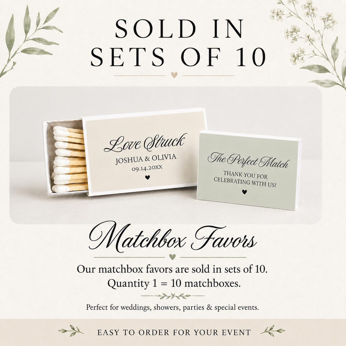 The Perfect Match Matches - Set of 10