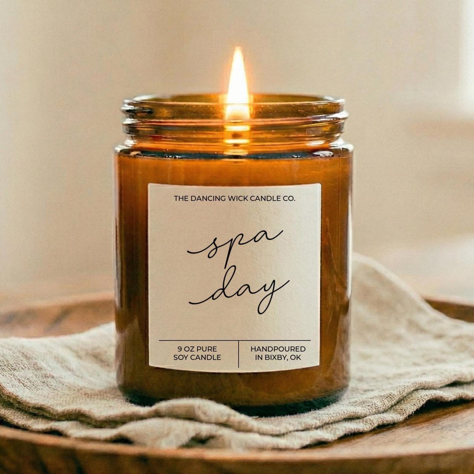 Spa Day Candle | Self Care Gift for Relaxation | Spa Gift Box Candle | Bridesmaid Gift | Wellness Gift | Pamper Gift