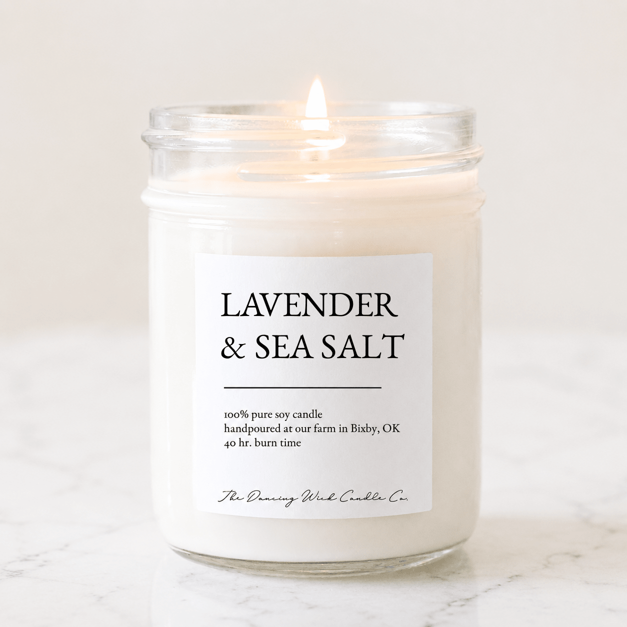 Lavender & Sea Salt - TDW Signature Candle - The Dancing Wick