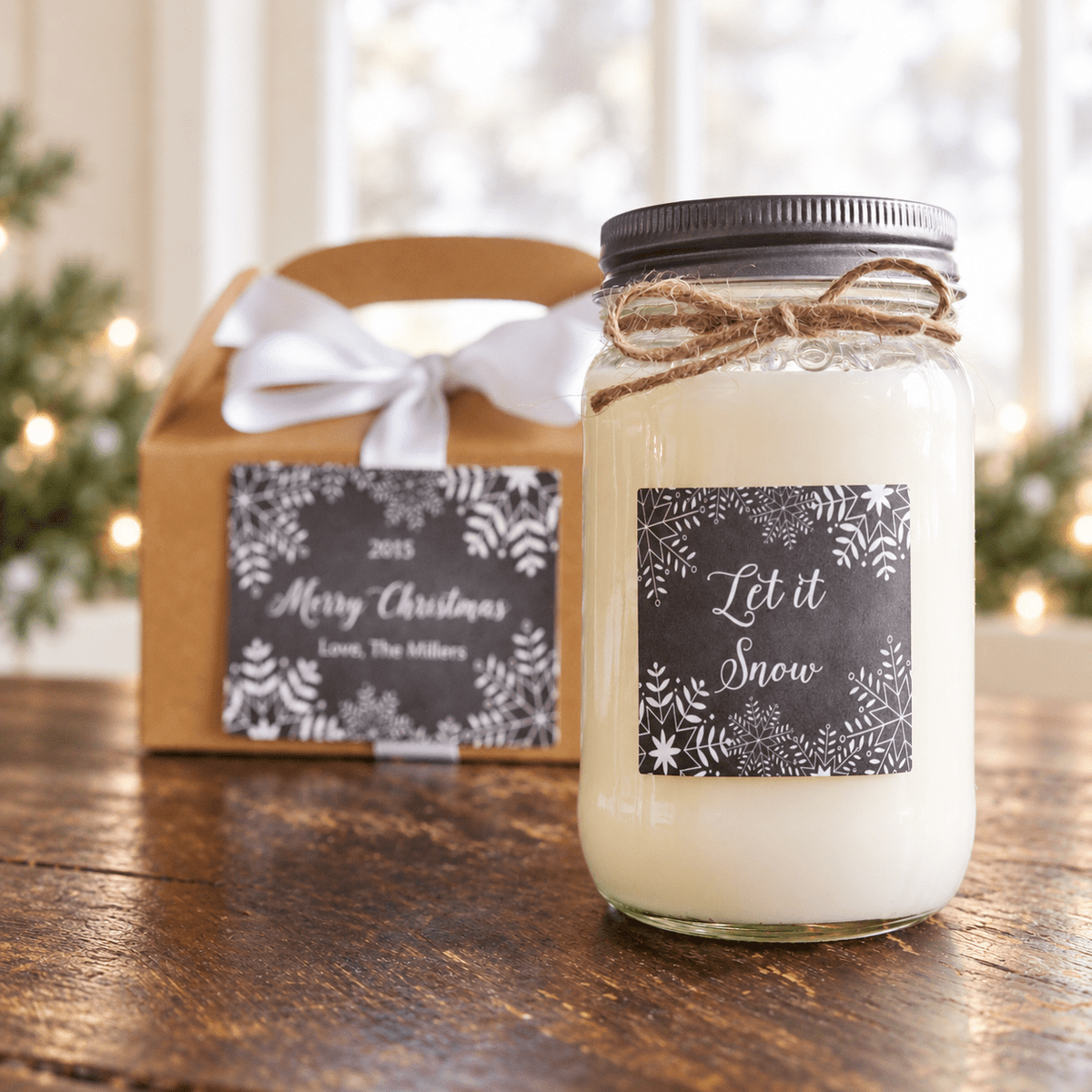 Let it Snow Christmas Candle - The Dancing Wick