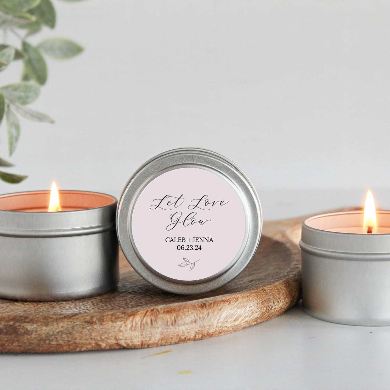 Let Love Glow Tins - Set Of 10 - The Dancing Wick