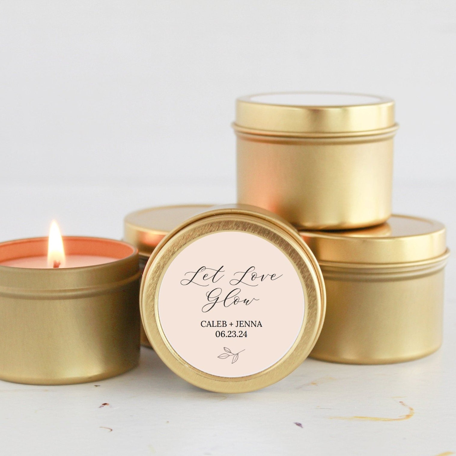Let Love Glow Tins - Set Of 10 - The Dancing Wick