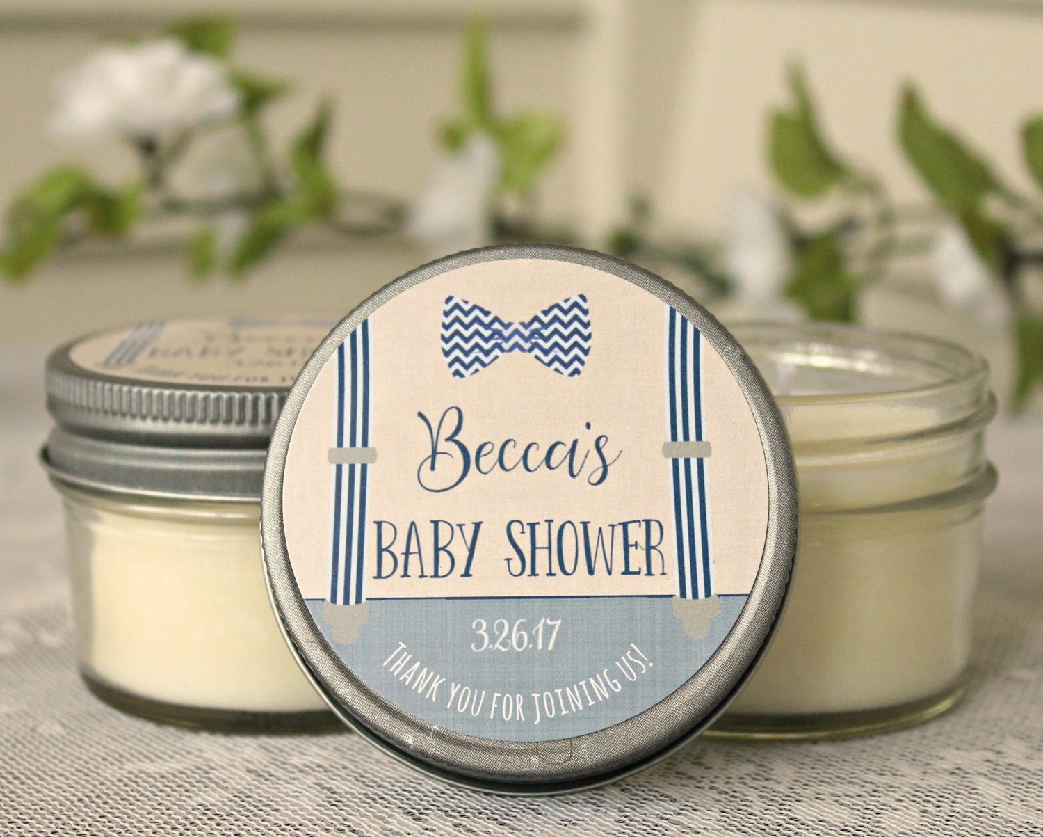 Little Man Baby Shower Favor - The Dancing Wick