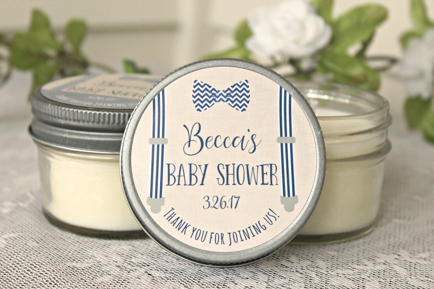 Little Man Baby Shower Favor - The Dancing Wick