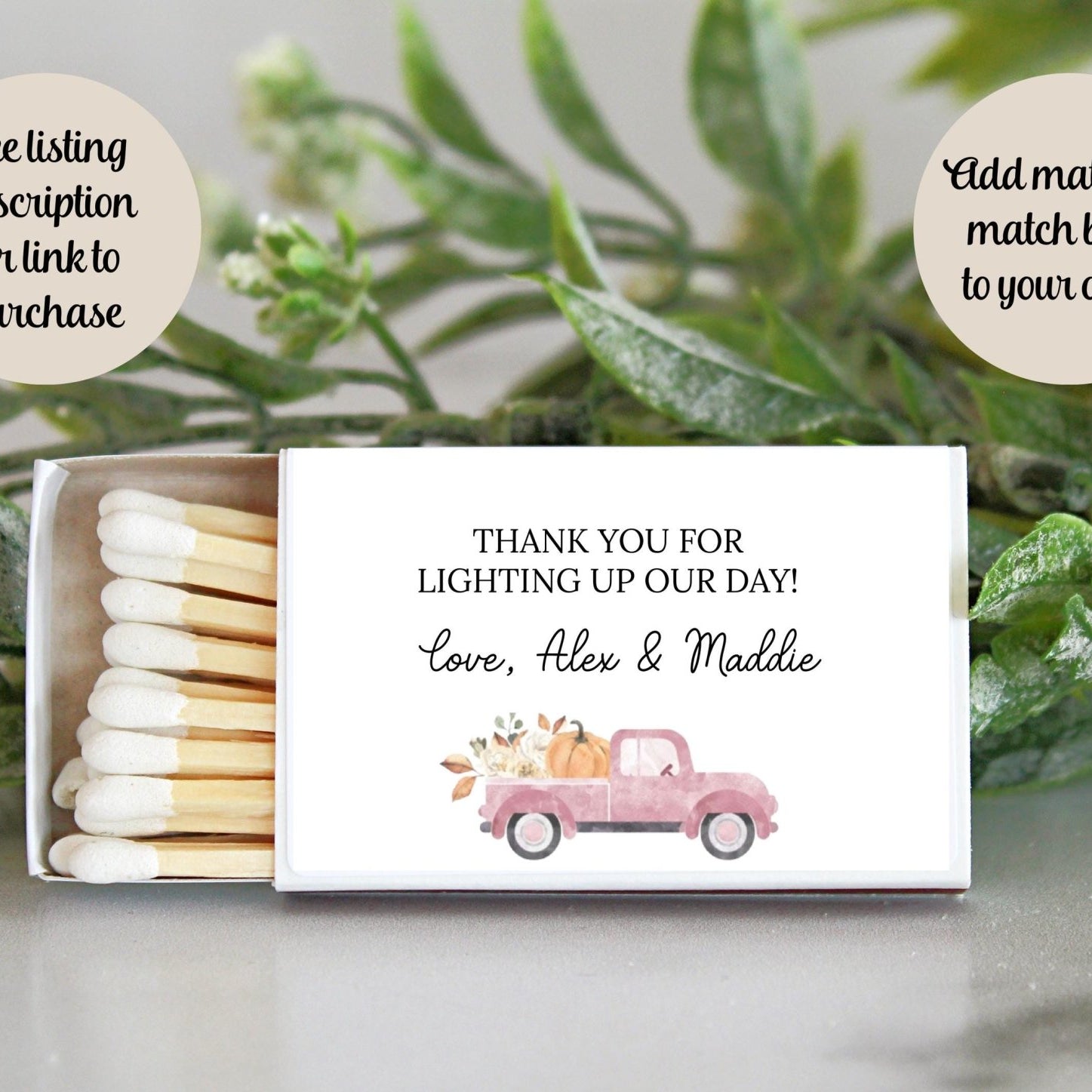 Little Pumpkin Truck Baby Shower Candle Favor - The Dancing Wick