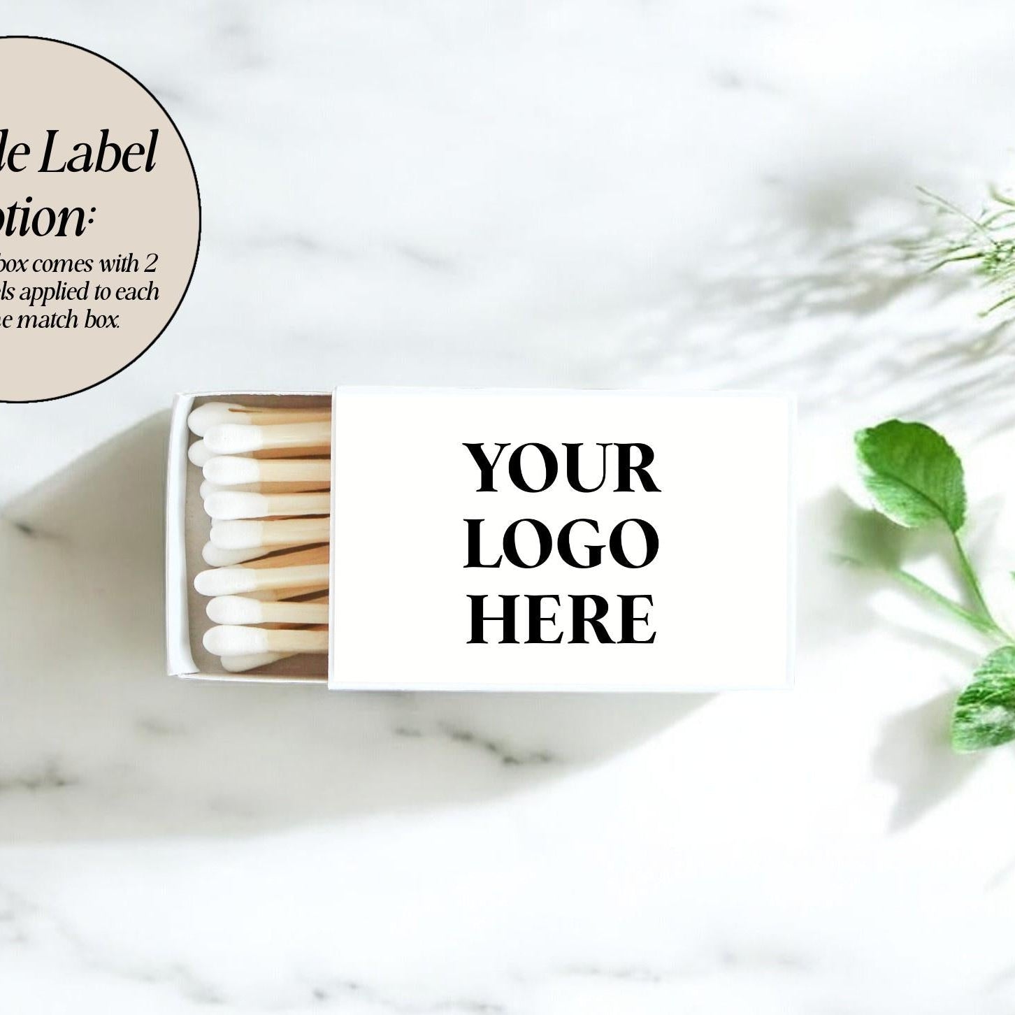 Logo Match Boxes (Double - Sided Labels) - Set of 10 - The Dancing Wick