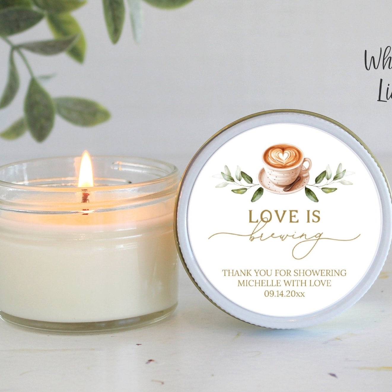 Love is Brewing Favors - The Dancing Wick