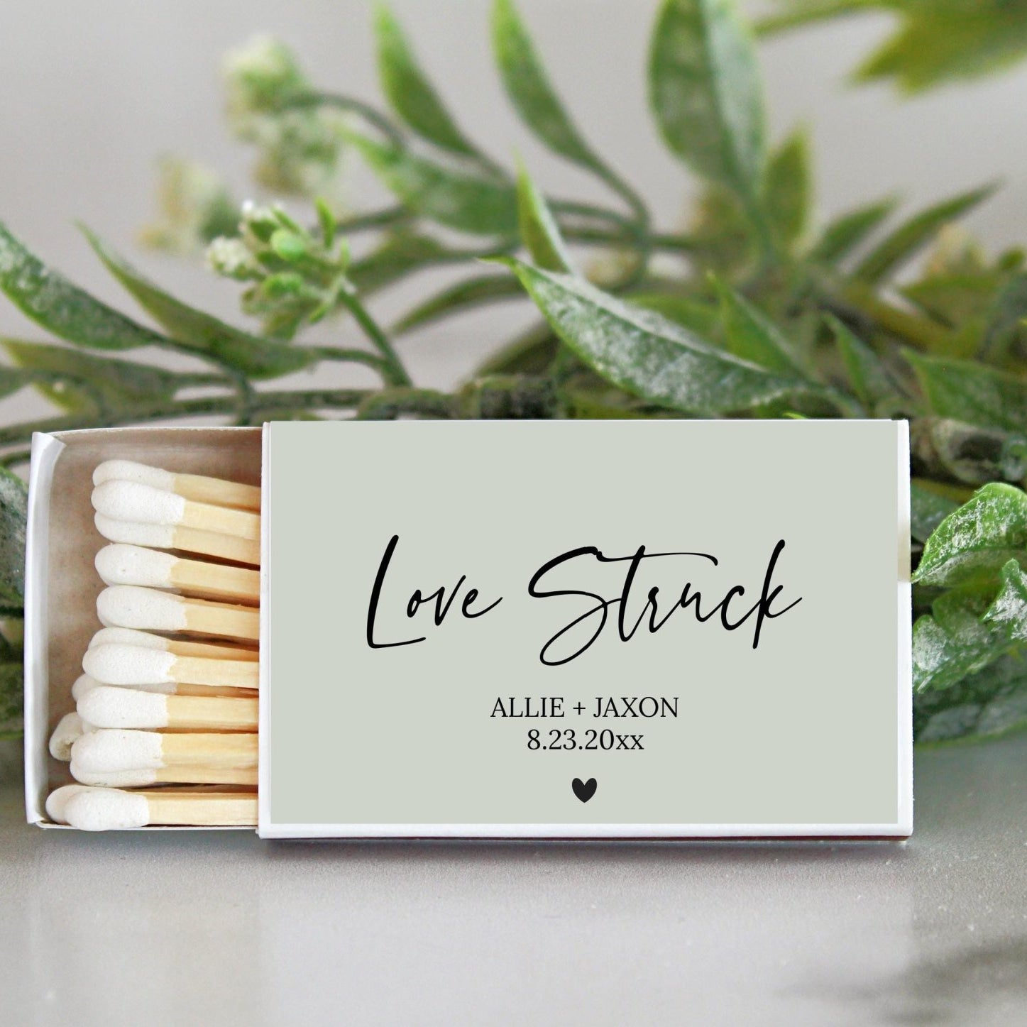 Love Struck Personalized Matches - Set of 10 - The Dancing Wick