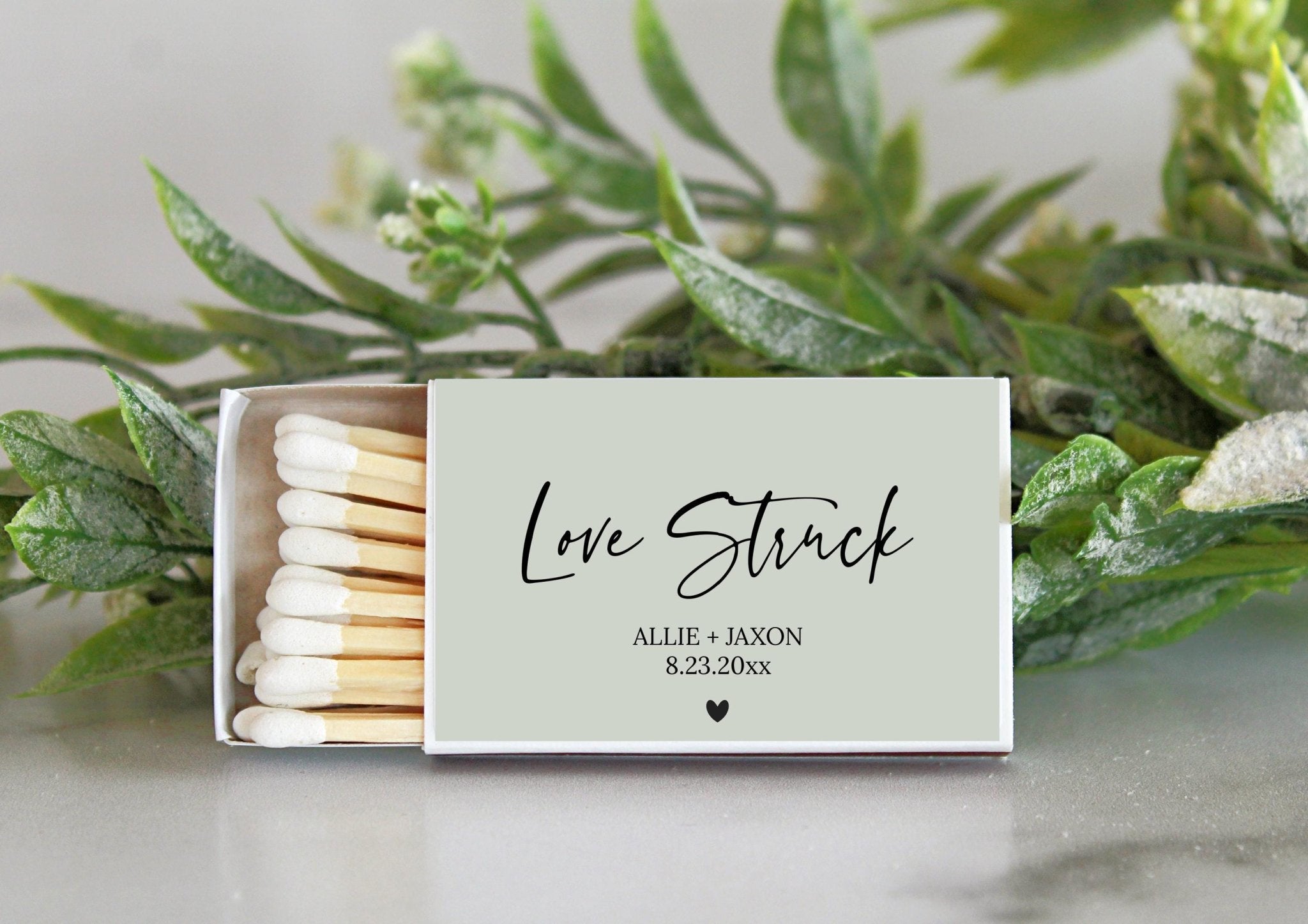 Love Struck Personalized Matches - Set of 10 - The Dancing Wick