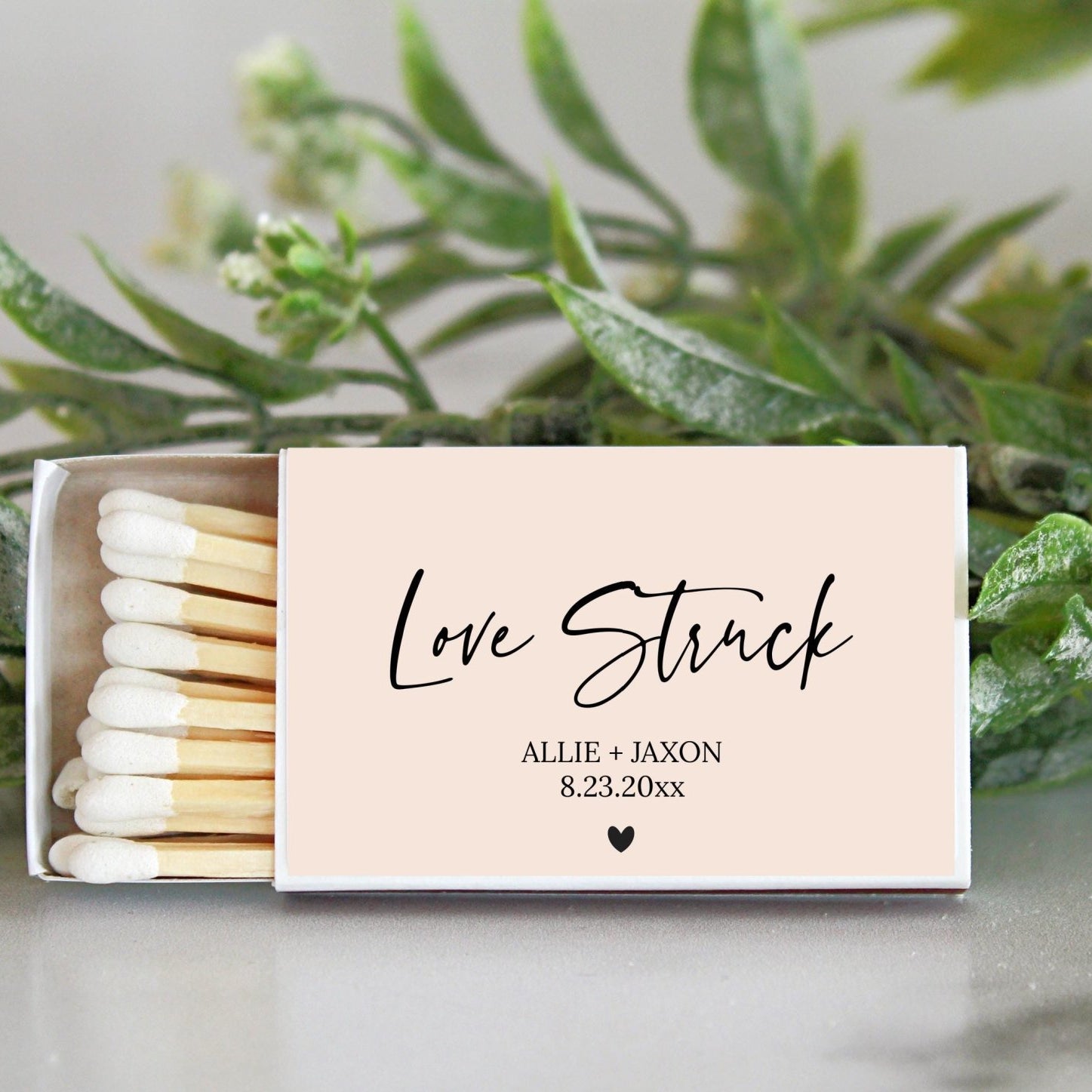 Love Struck Personalized Matches - Set of 10 - The Dancing Wick