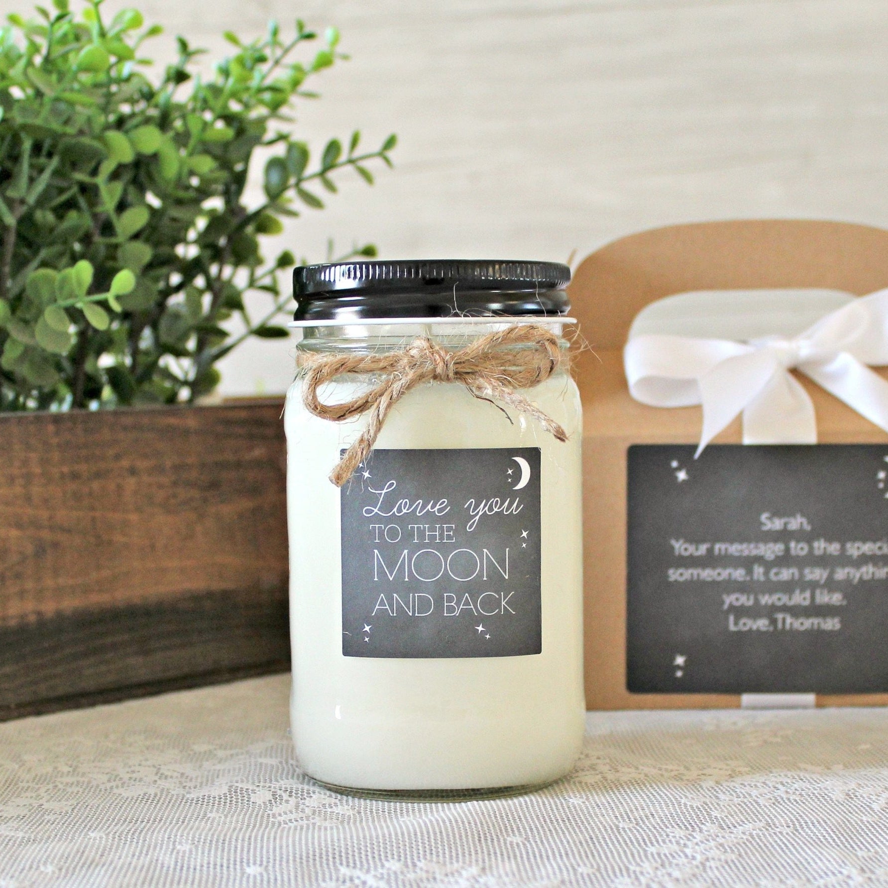 Love you to the Moon and Back Candle - The Dancing Wick