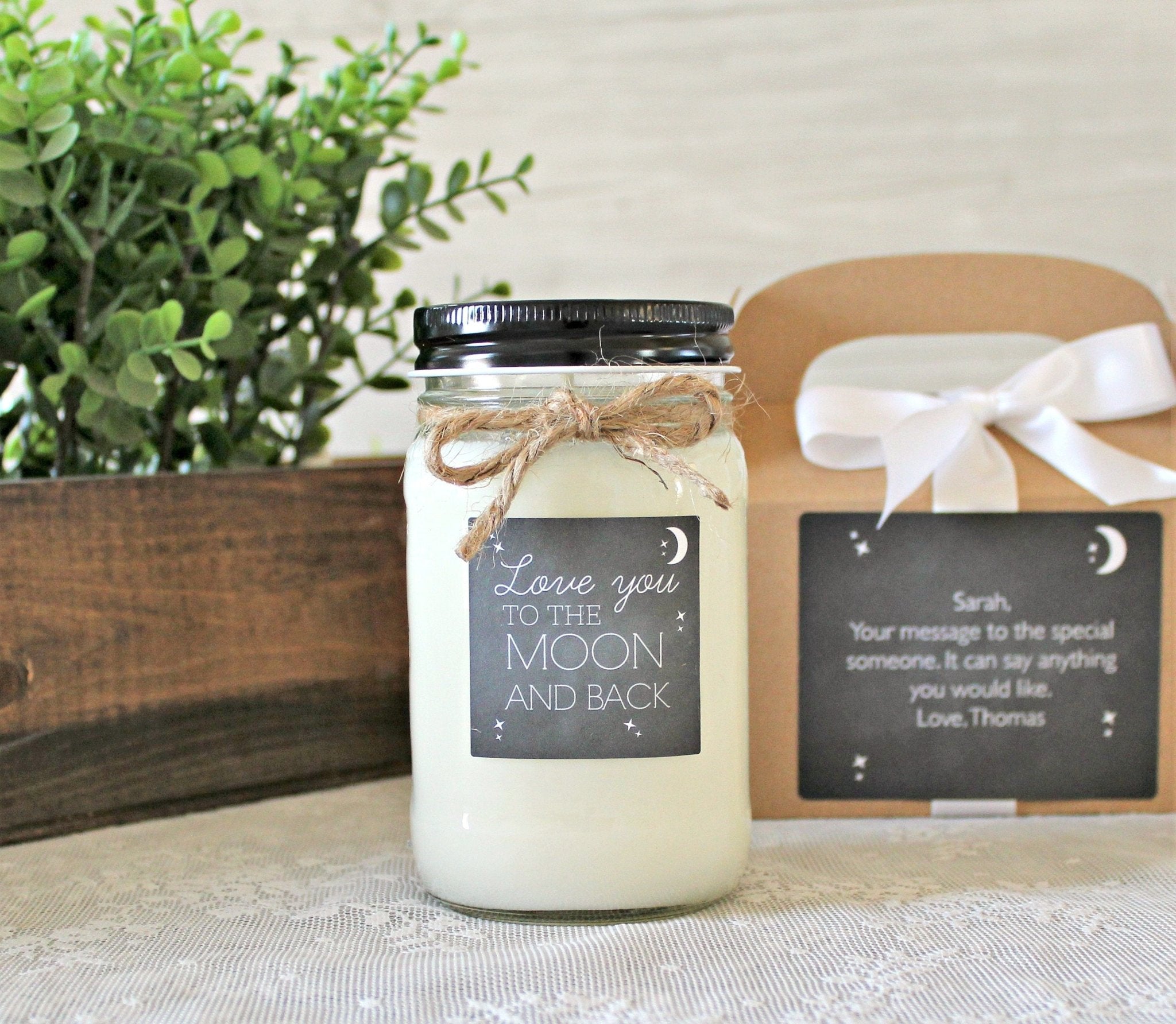 Love you to the Moon and Back Candle - The Dancing Wick