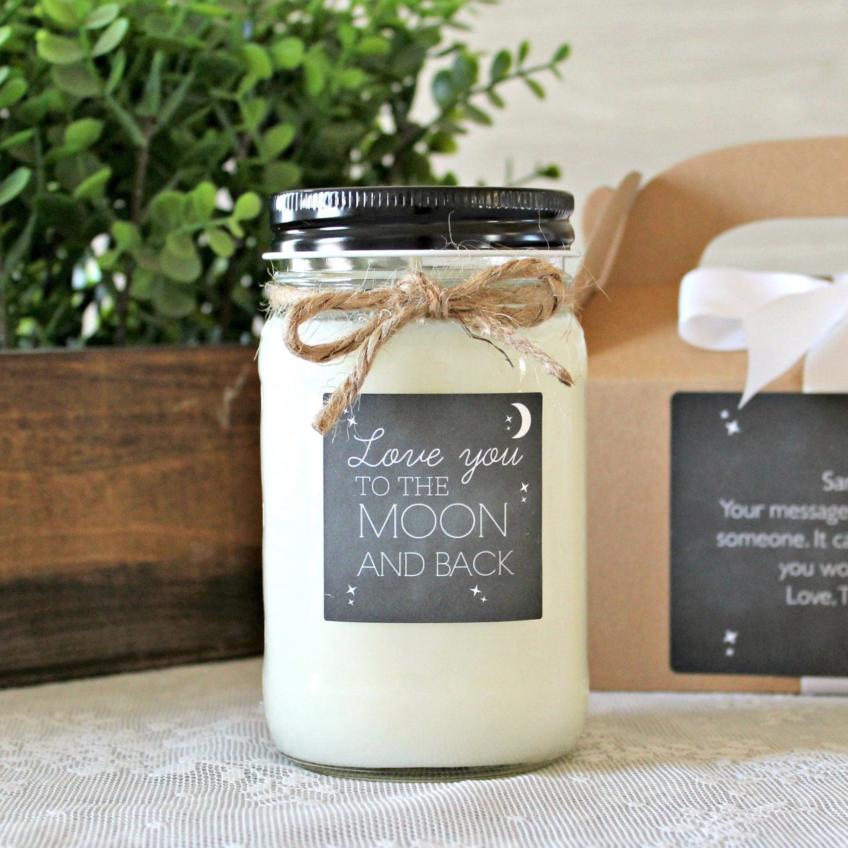 Love you to the Moon and Back Candle - The Dancing Wick