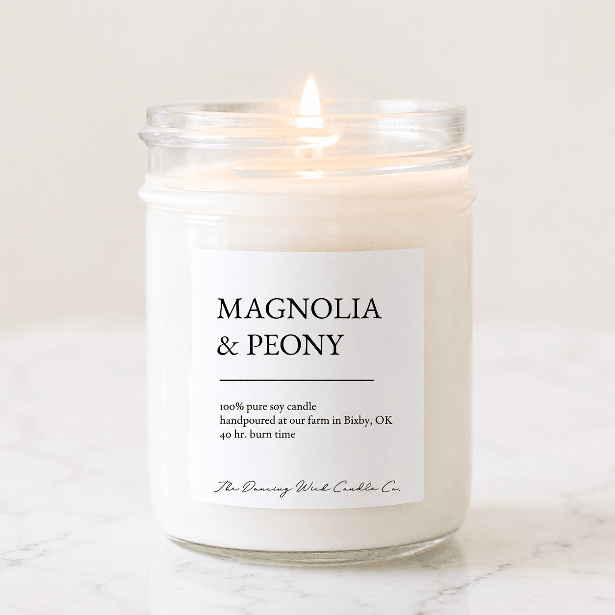 Magnolia & Peony - TDW Signature Candle - The Dancing Wick