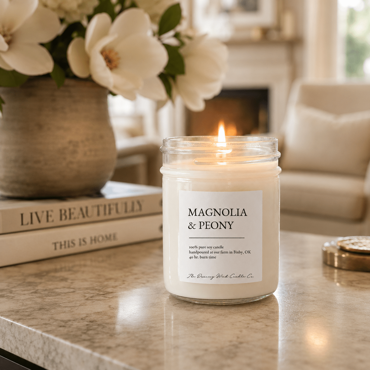 Magnolia & Peony - TDW Signature Candle - The Dancing Wick
