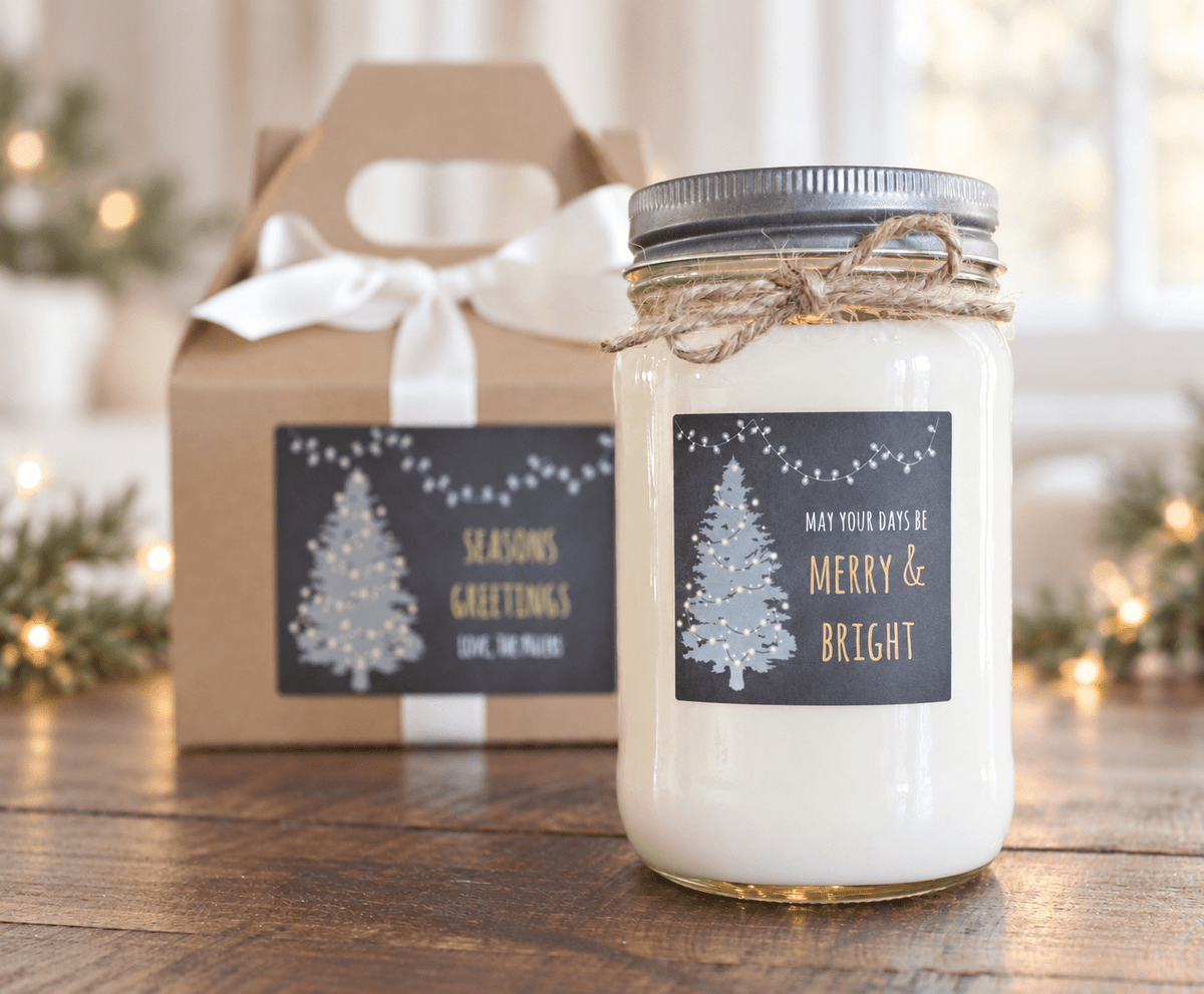 May Your Days Be Merry and Bright Candle - The Dancing Wick