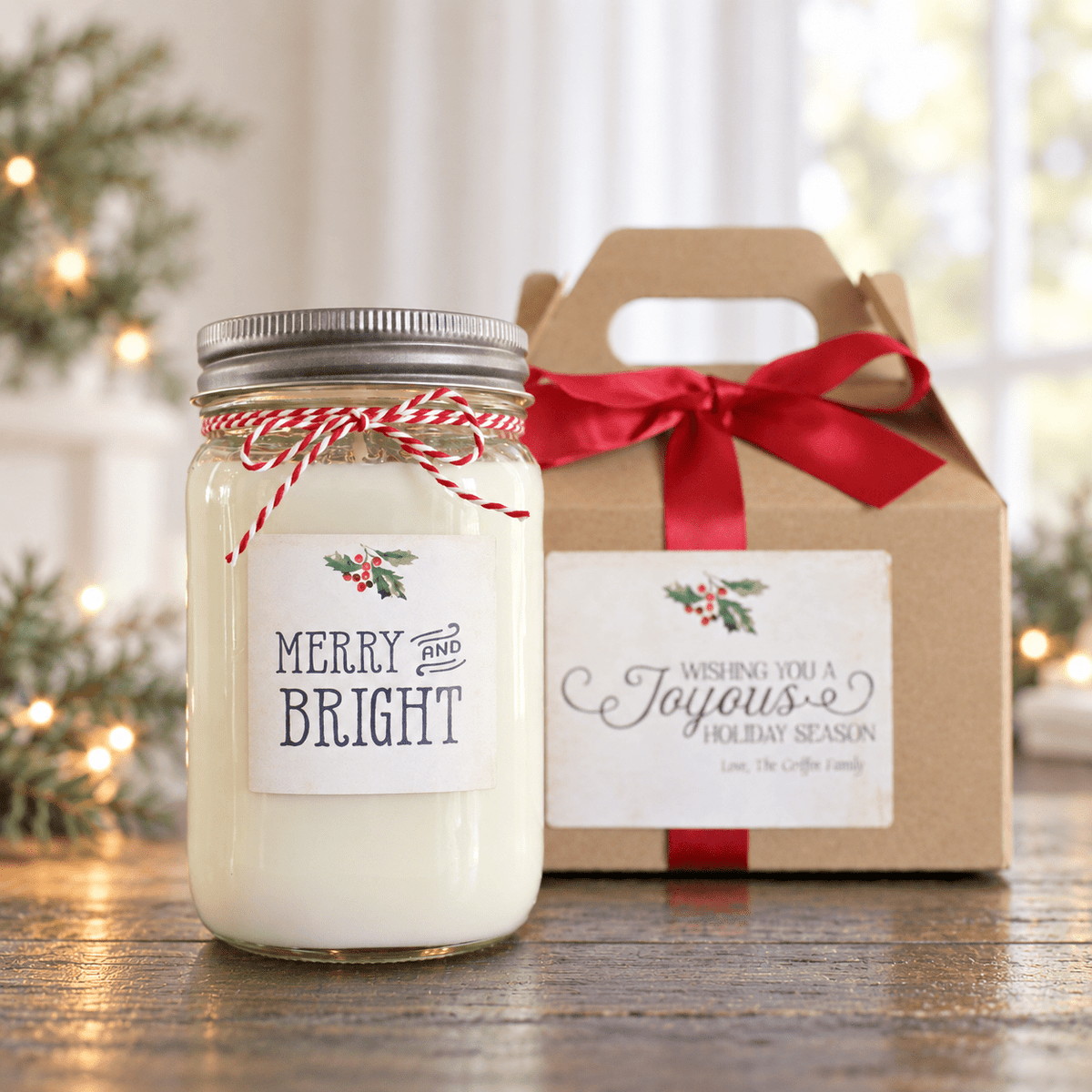 Merry & Bright Christmas Candle - The Dancing Wick