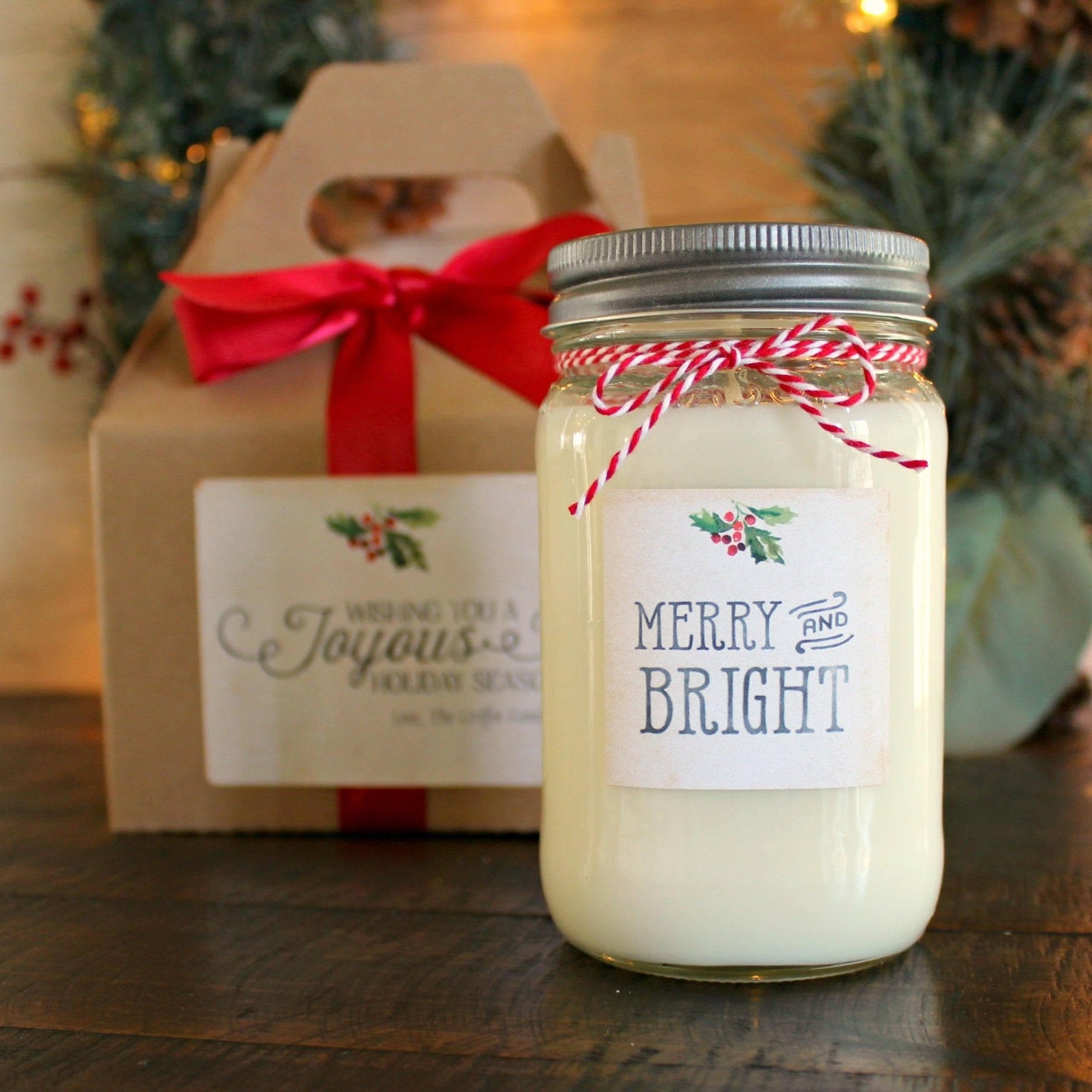 Merry & Bright Christmas Candle - The Dancing Wick
