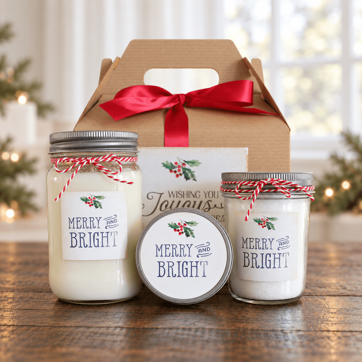 Merry & Bright Christmas Gift Set - The Dancing Wick