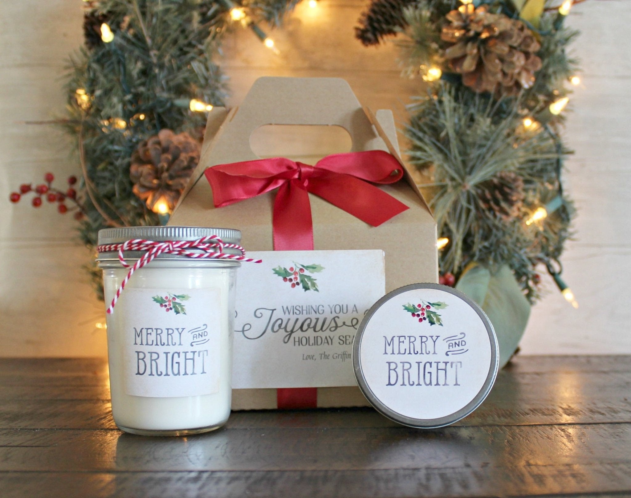 Merry & Bright Small Gift Box - The Dancing Wick