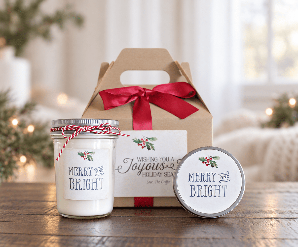 Merry & Bright Small Gift Box - The Dancing Wick