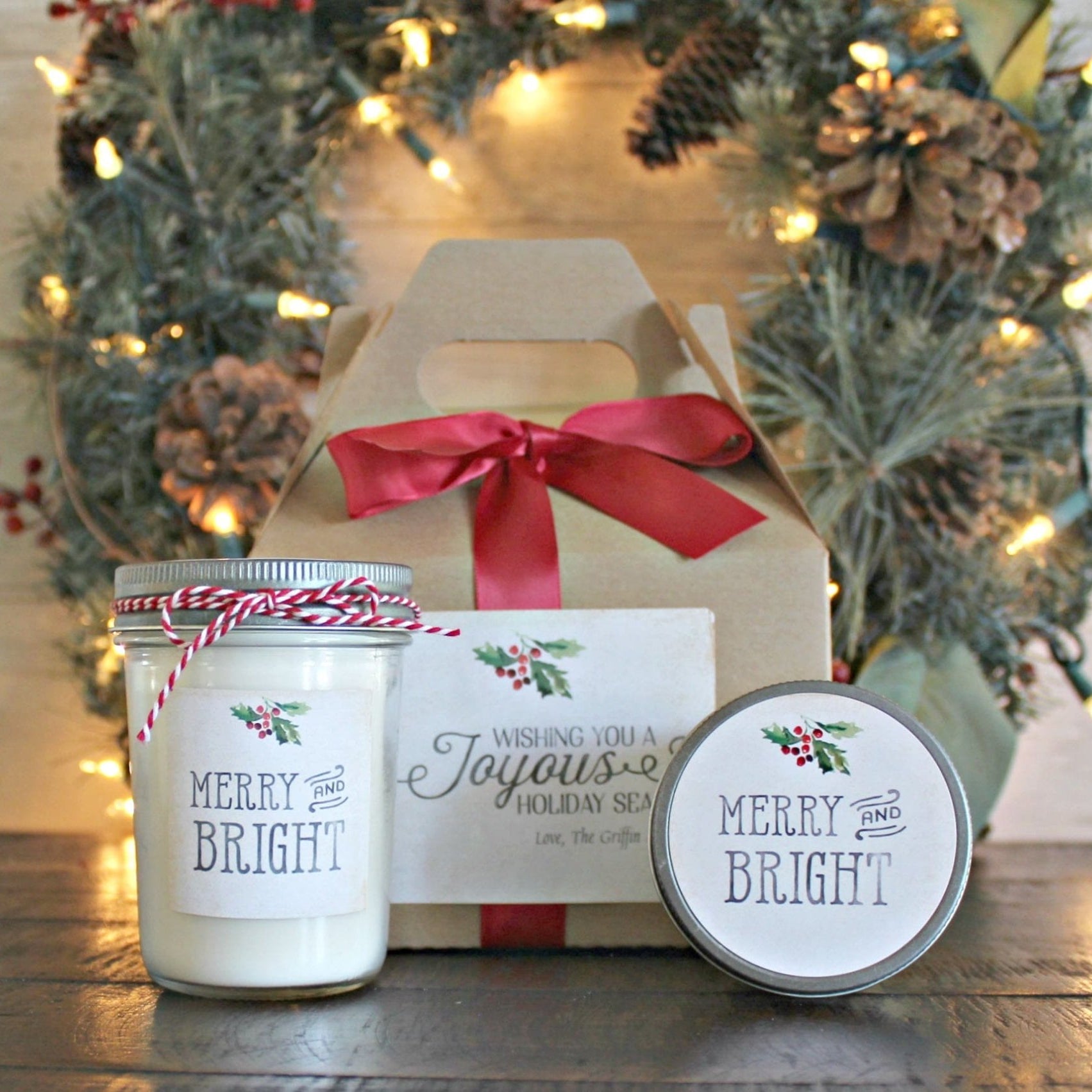 Merry & Bright Small Gift Box - The Dancing Wick