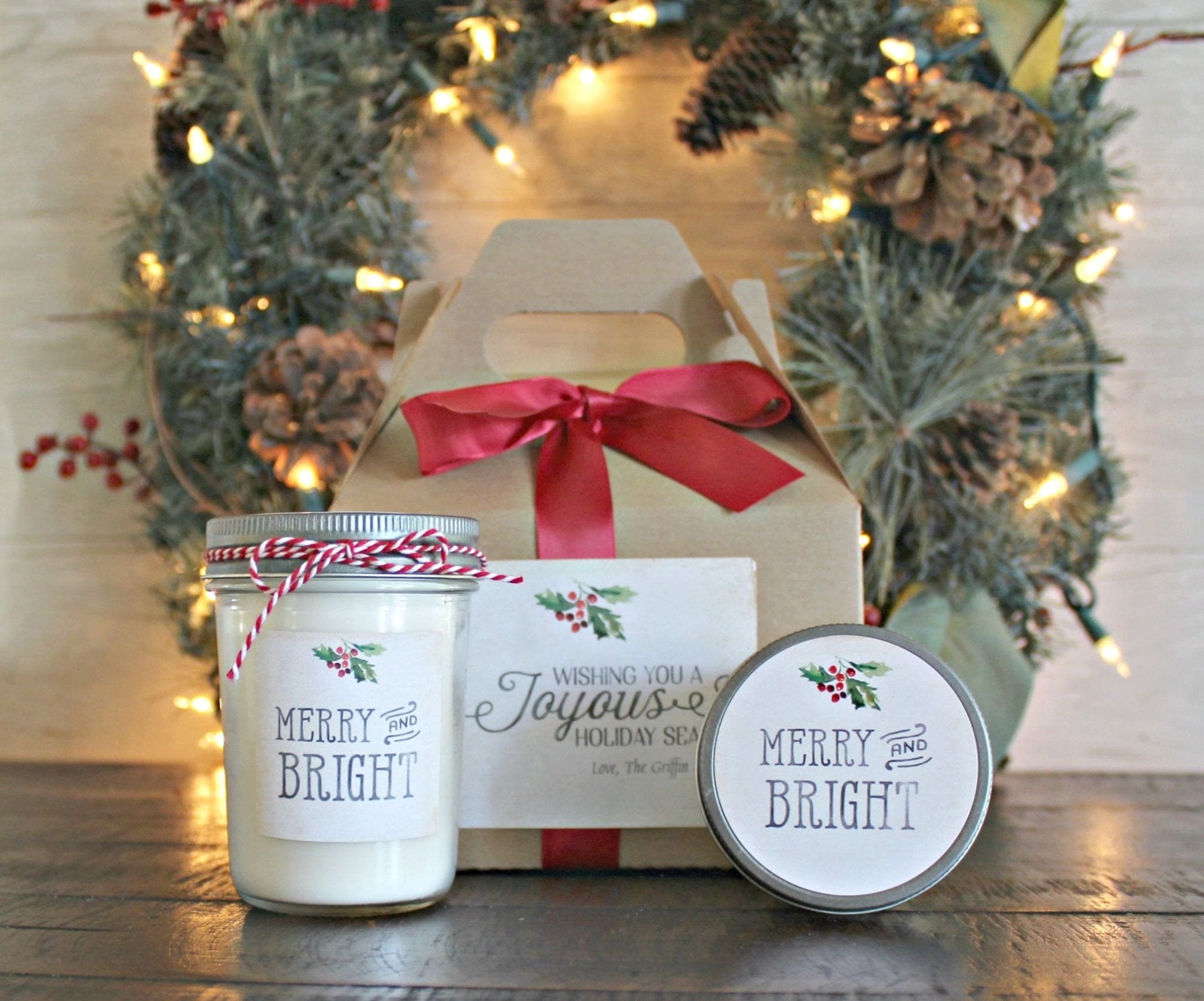 Merry & Bright Small Gift Box - The Dancing Wick