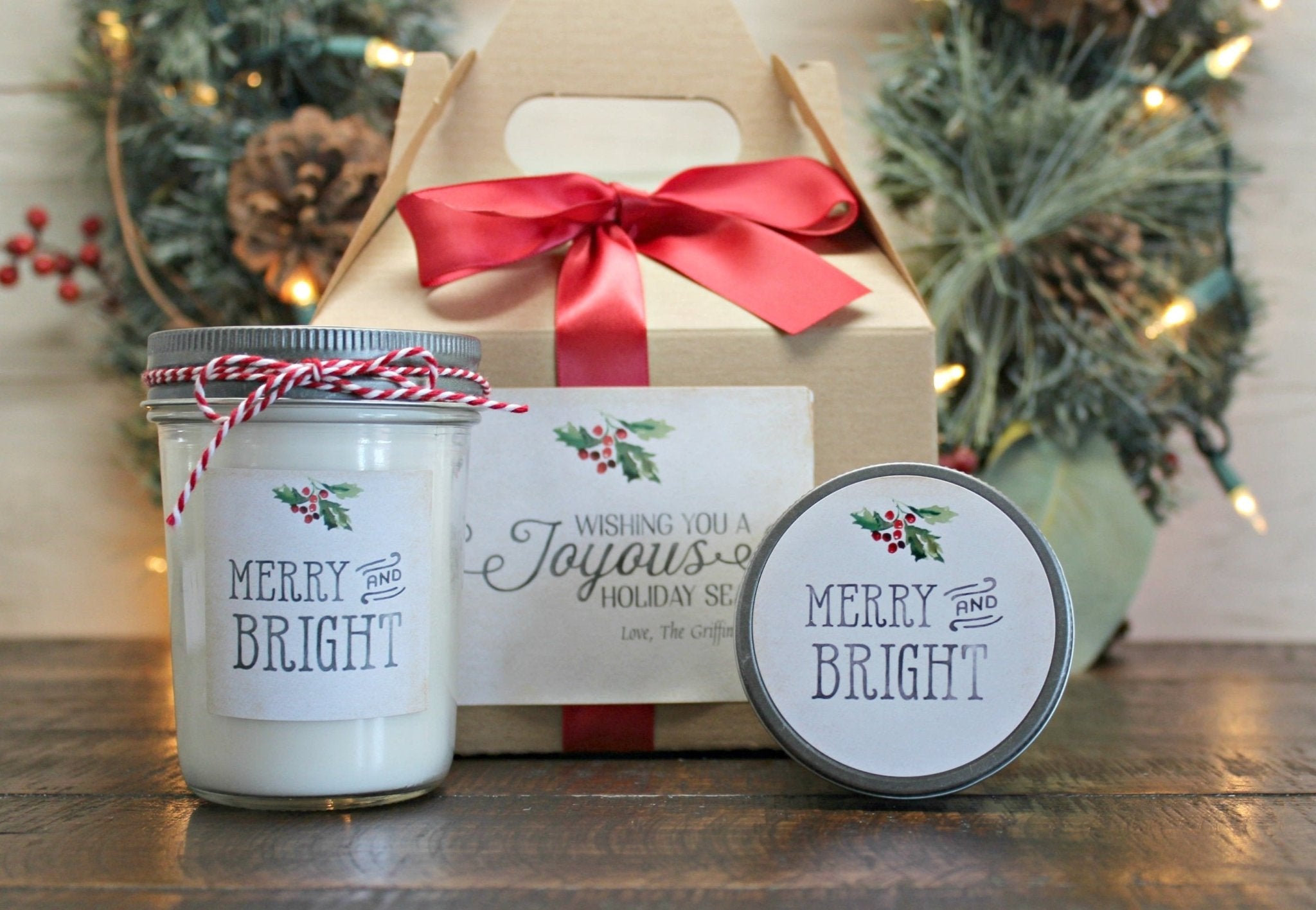 Merry & Bright Small Gift Box - The Dancing Wick