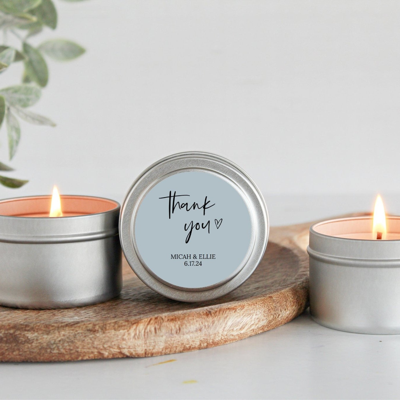 Minimalist Wedding Favors Tins - Set Of 10 - The Dancing Wick