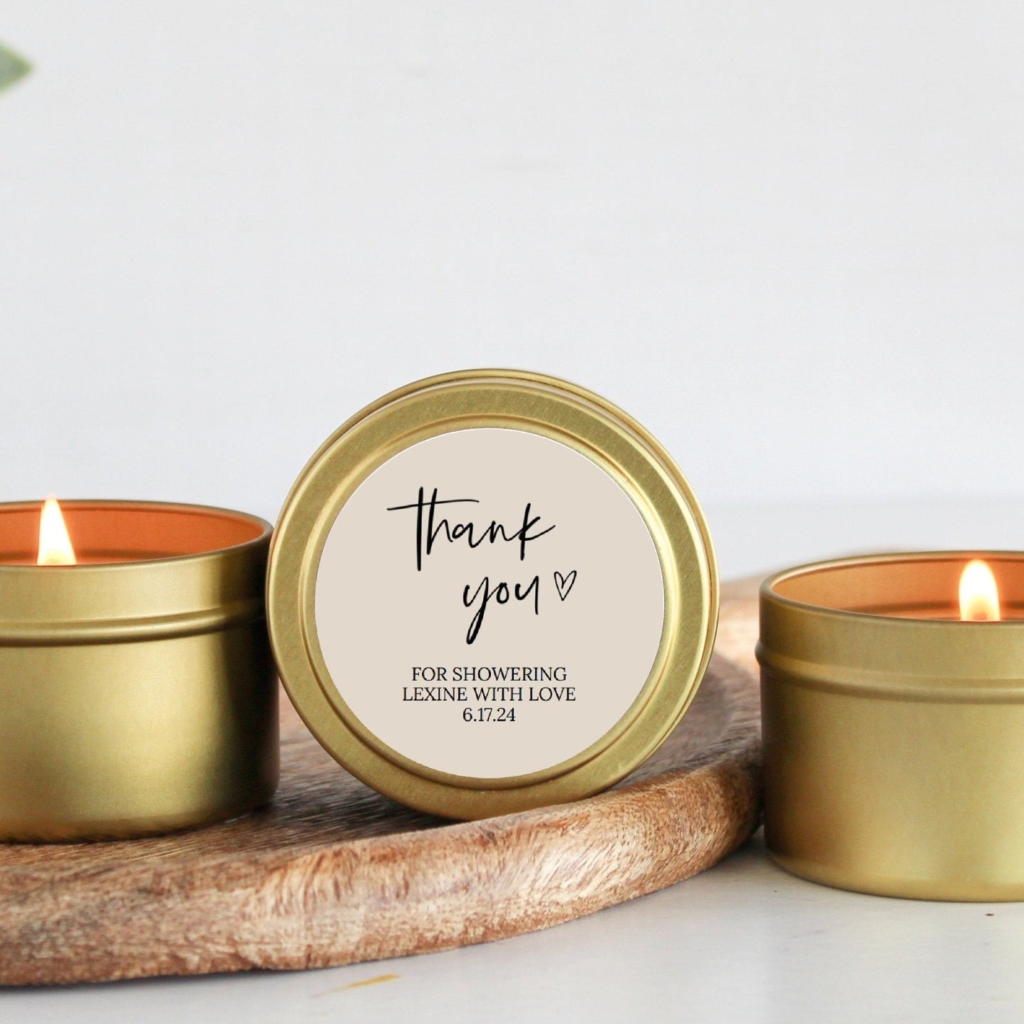 Minimalist Wedding Favors Tins - Set Of 10 - The Dancing Wick