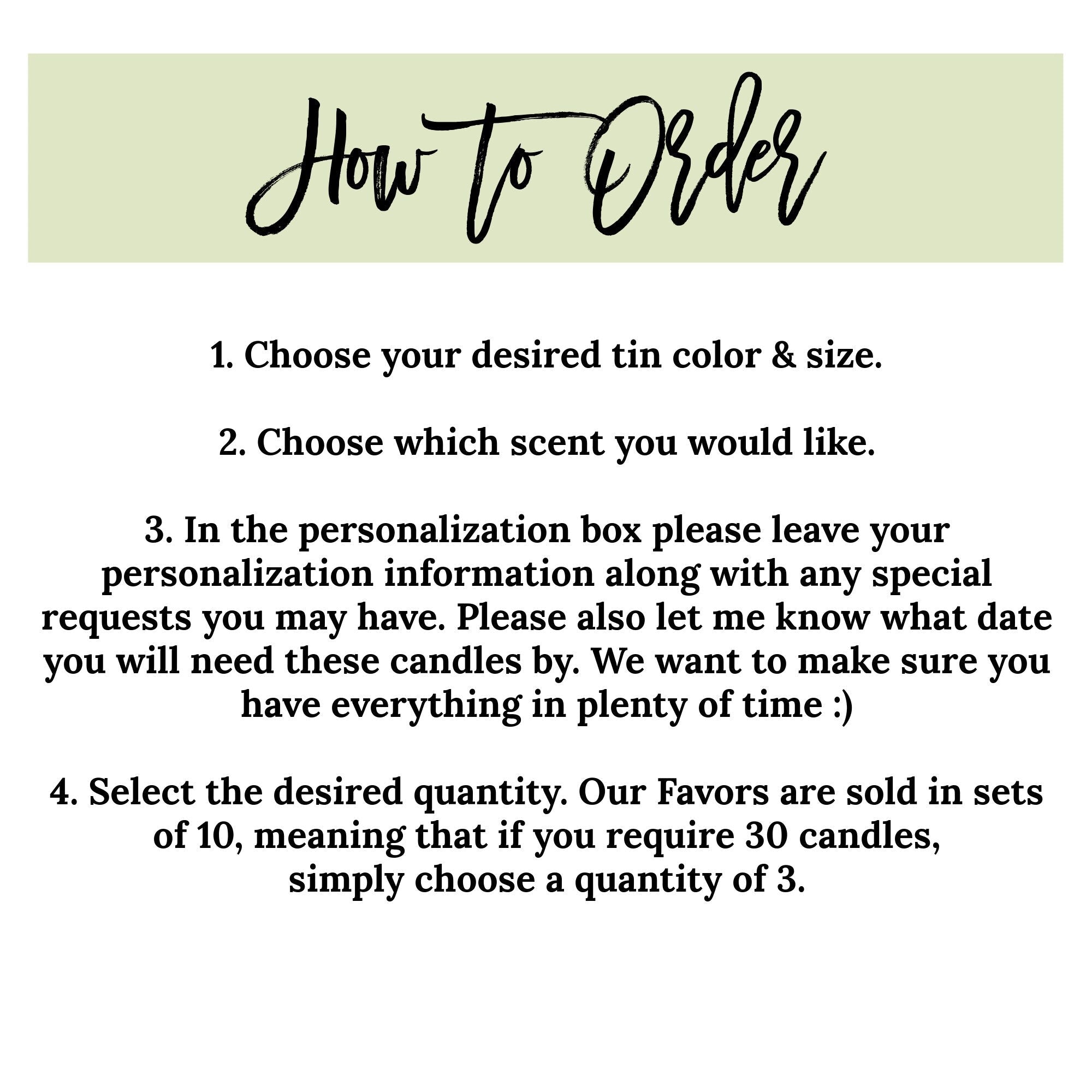 Minimalist Wedding Favors Tins - Set Of 10 - The Dancing Wick