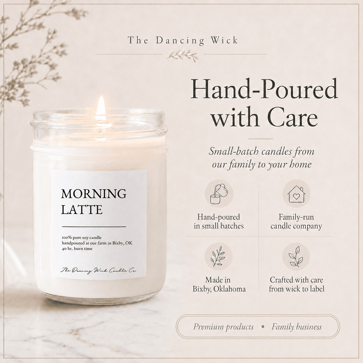 Morning Latte - TDW Signature Candle - The Dancing Wick