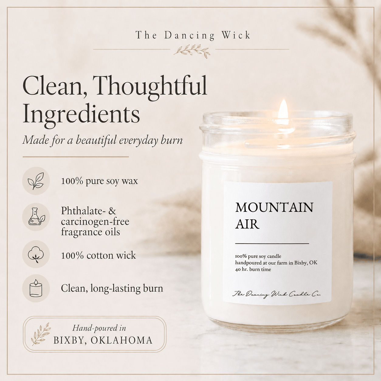 Mountain Air - TDW Signature Candle - The Dancing Wick