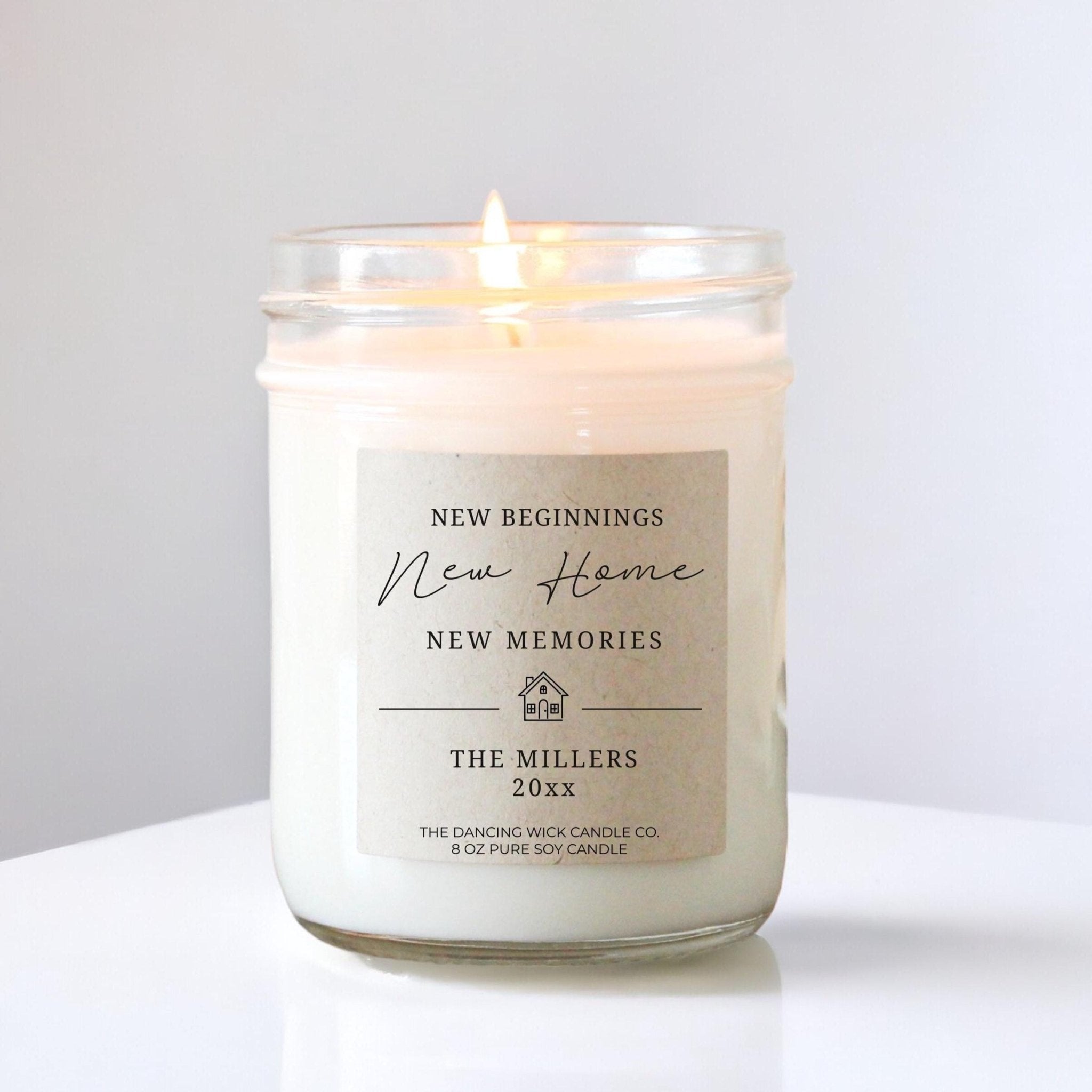 New Beginnings New Home Personalized Candle - The Dancing Wick