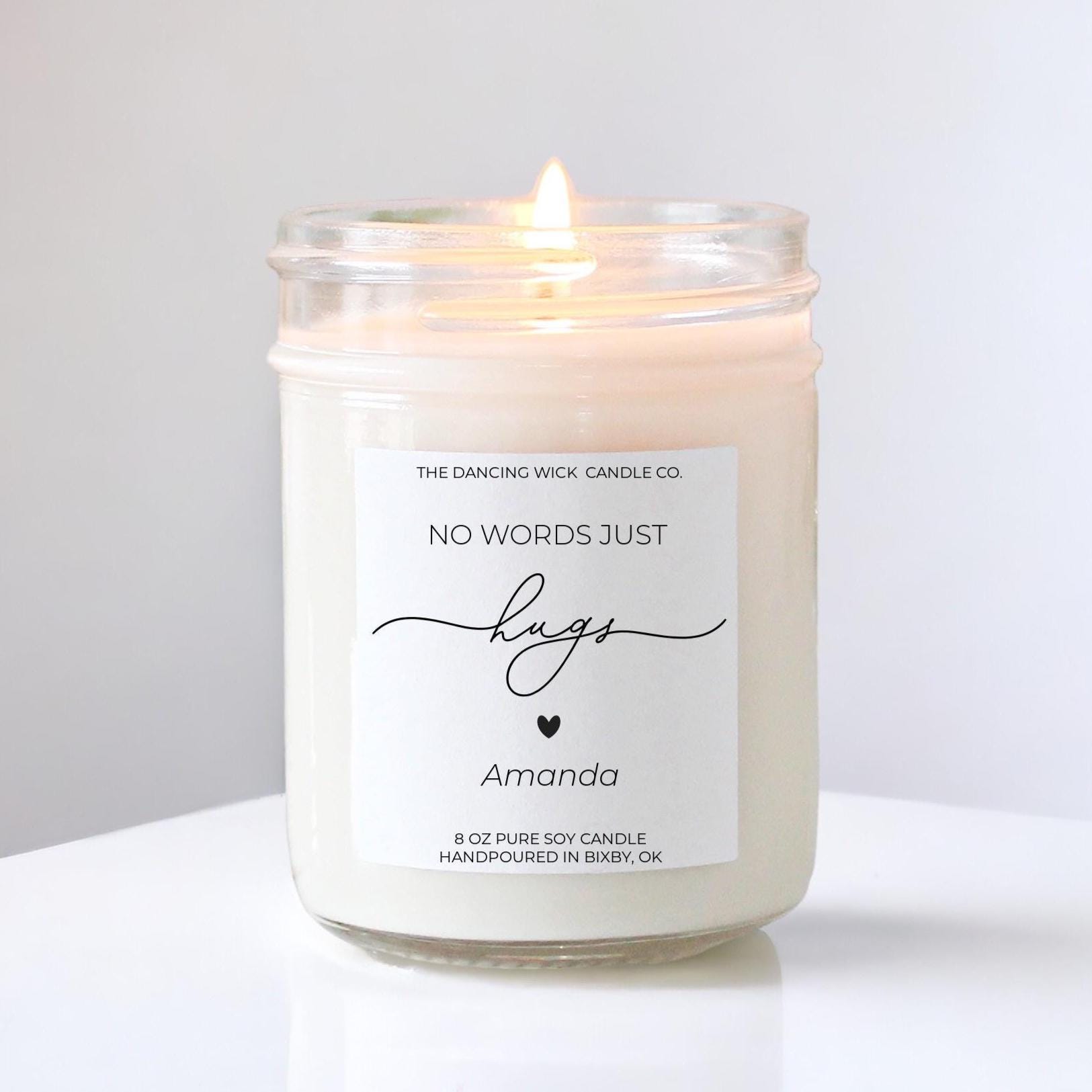 No Words Just Hugs Candle - The Dancing Wick