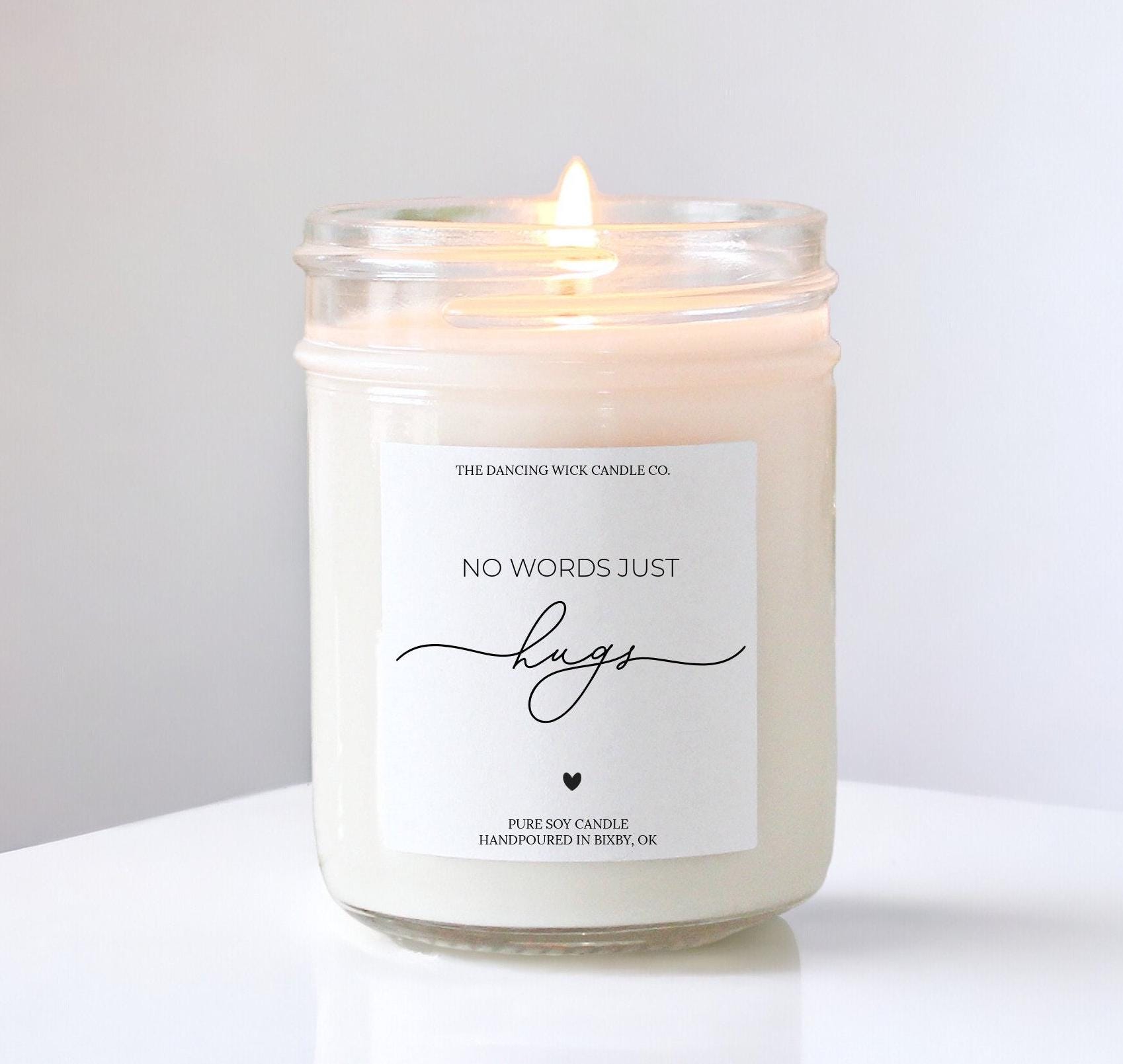 No Words Just Hugs Candle - The Dancing Wick