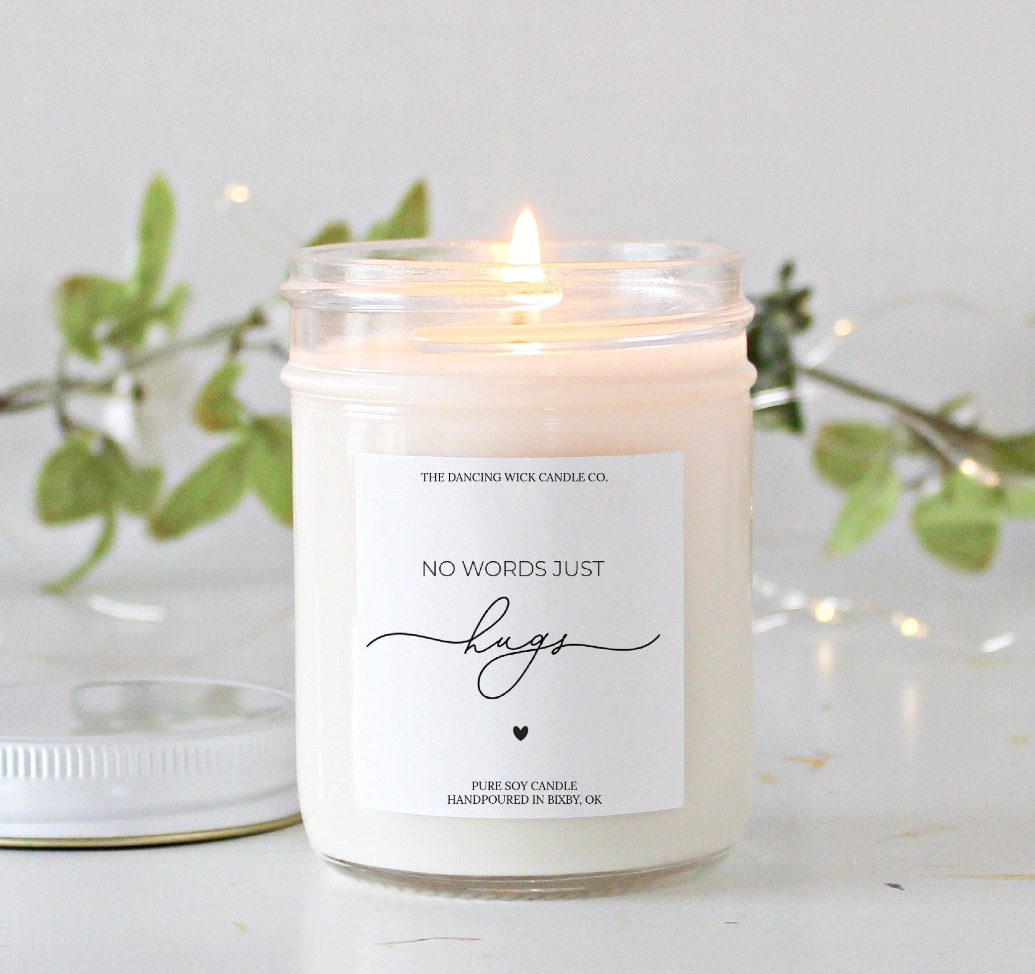 No Words Just Hugs Candle - The Dancing Wick