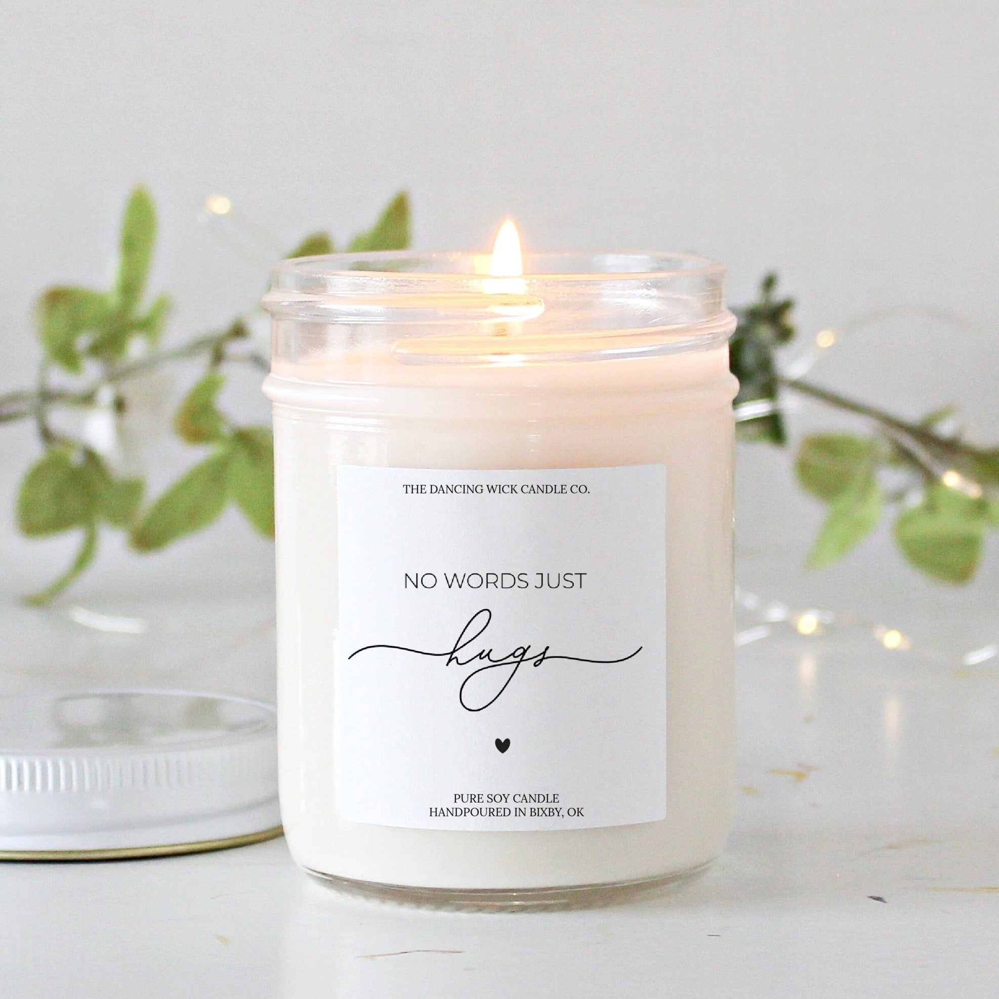 No Words Just Hugs Candle - The Dancing Wick