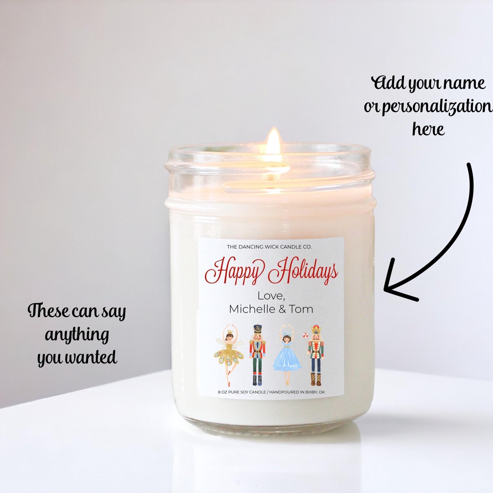 Nutcracker Christmas Candle - The Dancing Wick